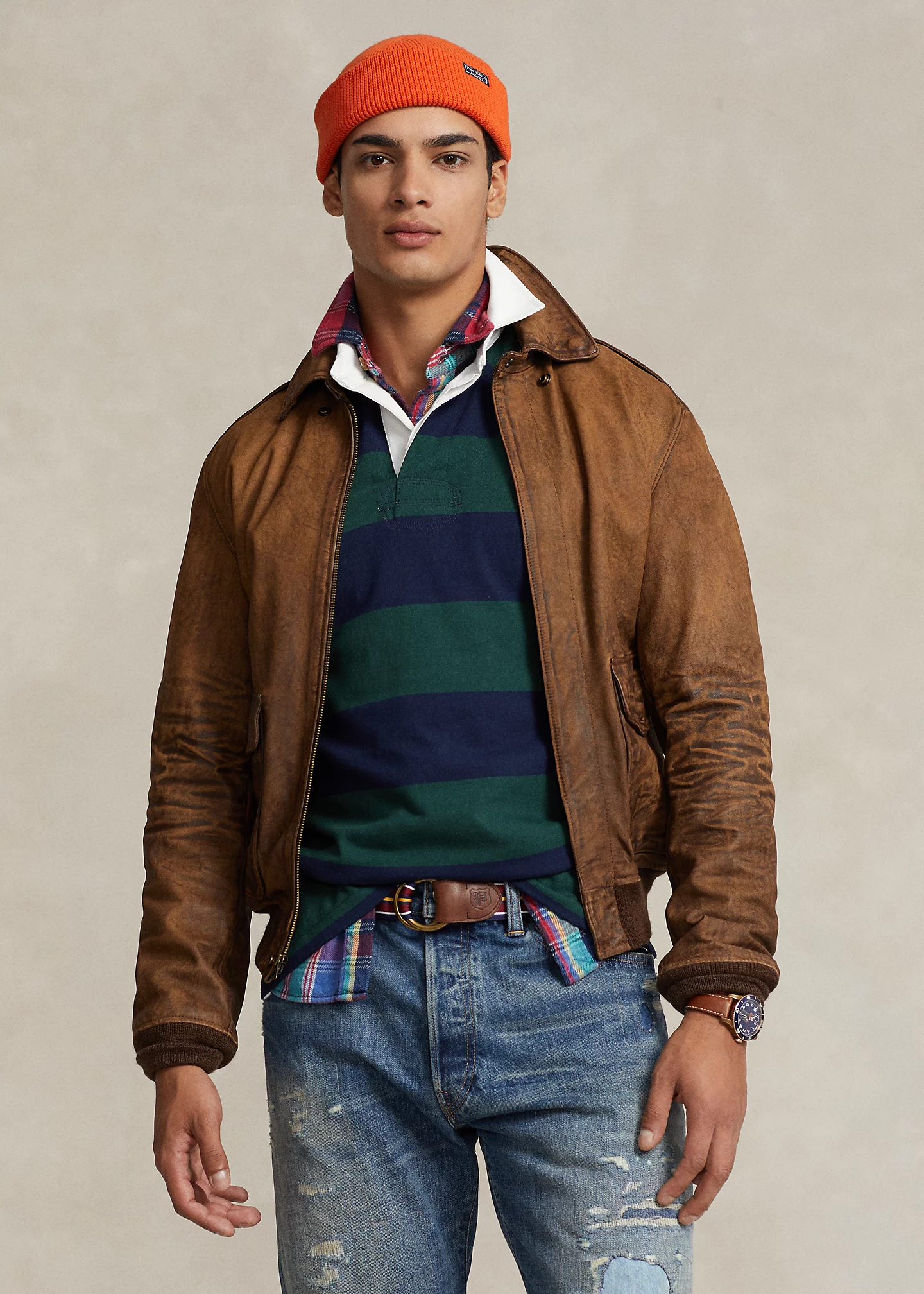 Leather Flight Jacket