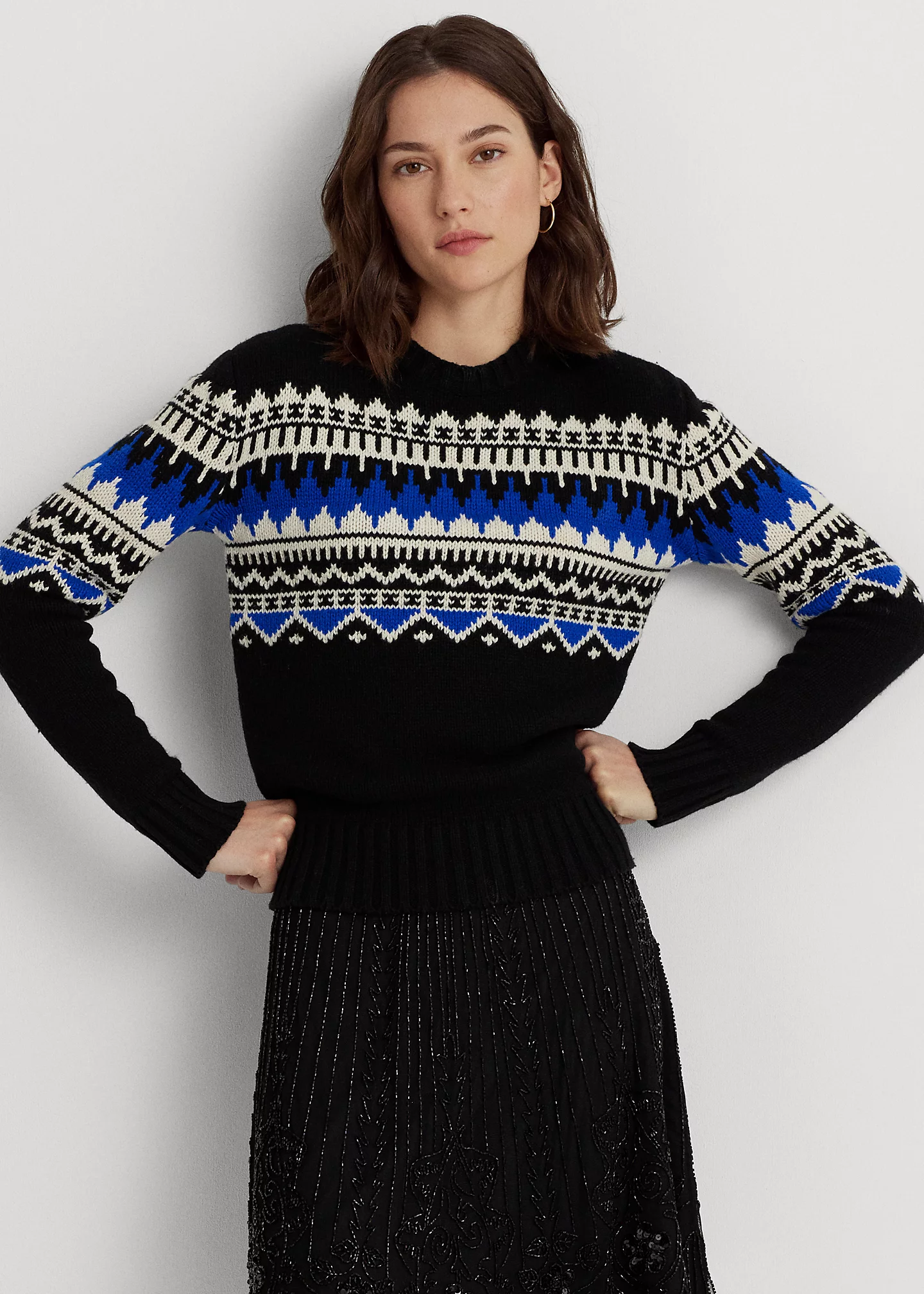 Fair Isle Wool-Blend Crewneck Sweater