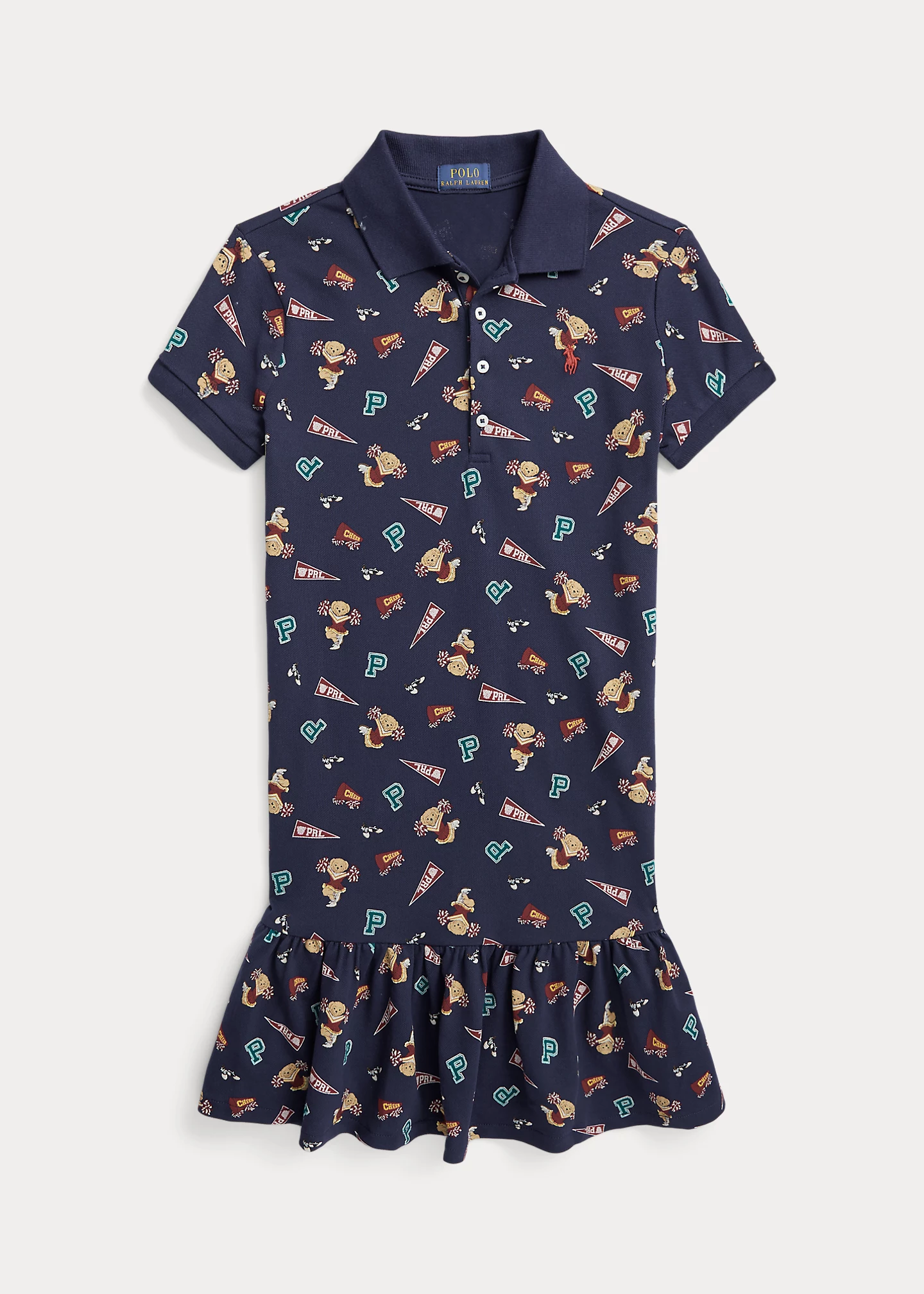 Polo Bear Stretch Mesh Polo Dress