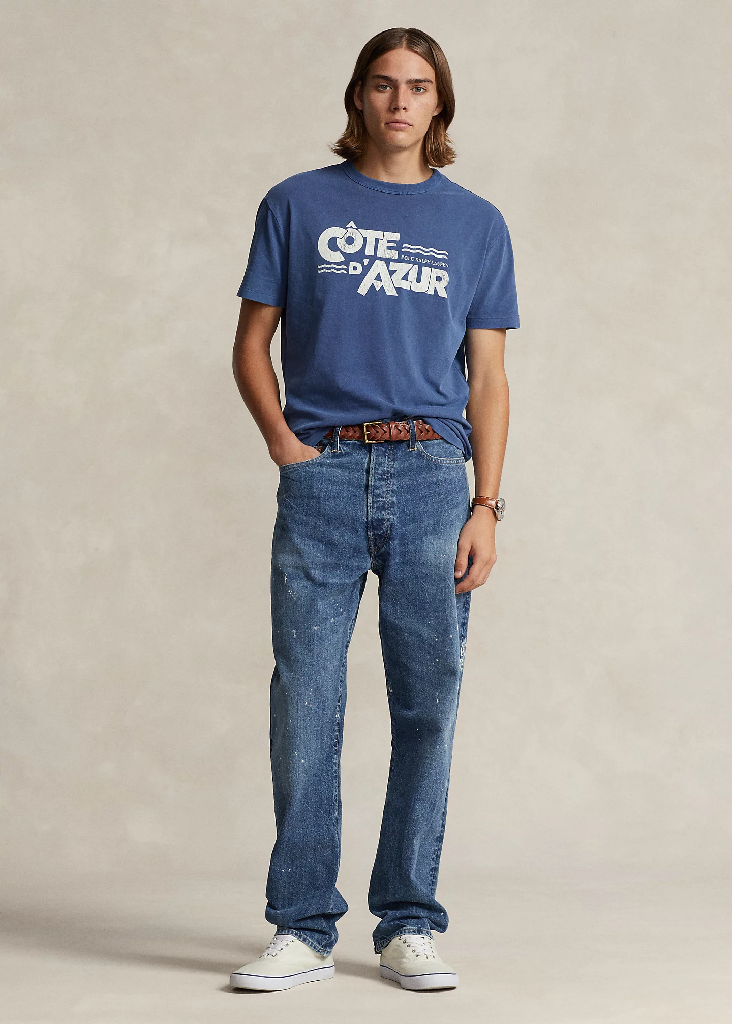 Vintage Classic Fit Distressed Jean