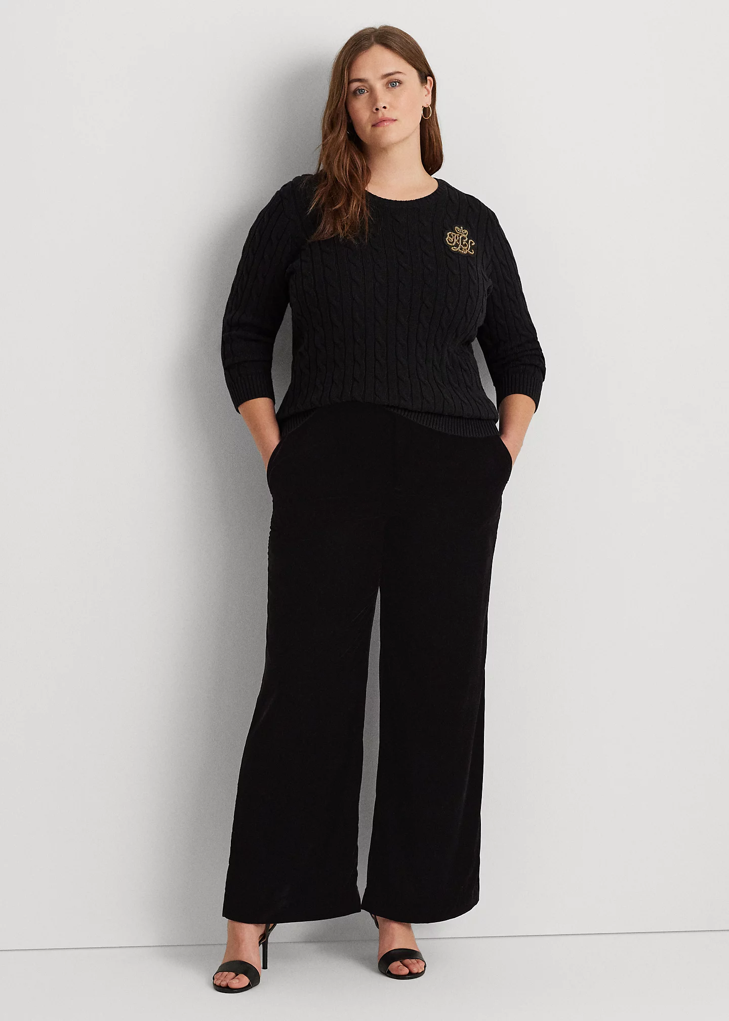 Velvet Wide-Leg Pant