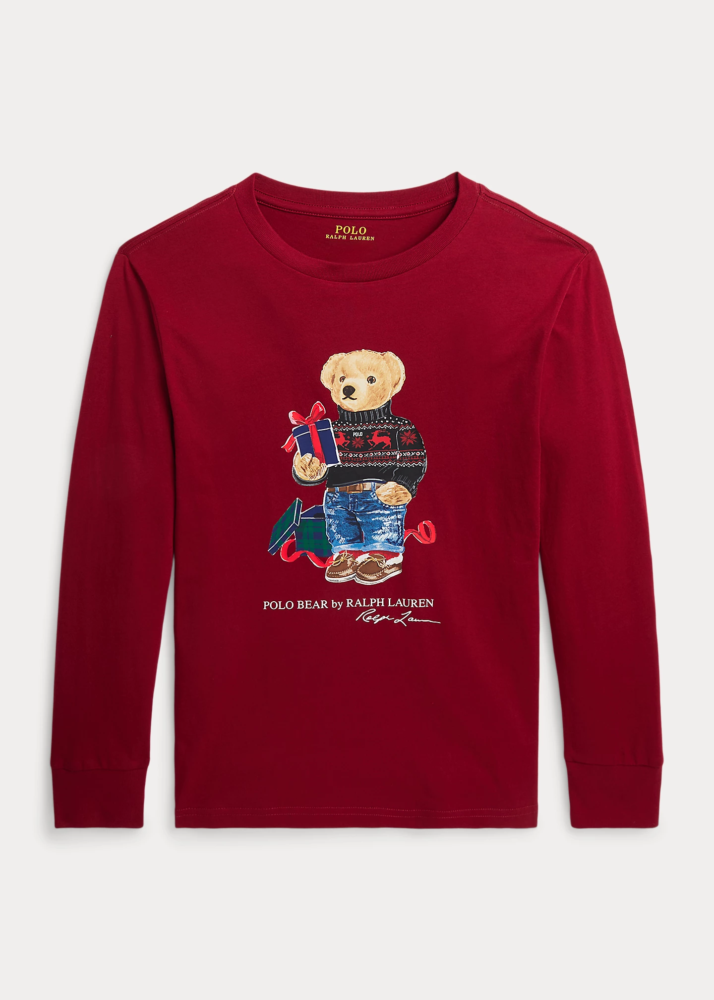 Polo Bear Cotton Long-Sleeve Tee