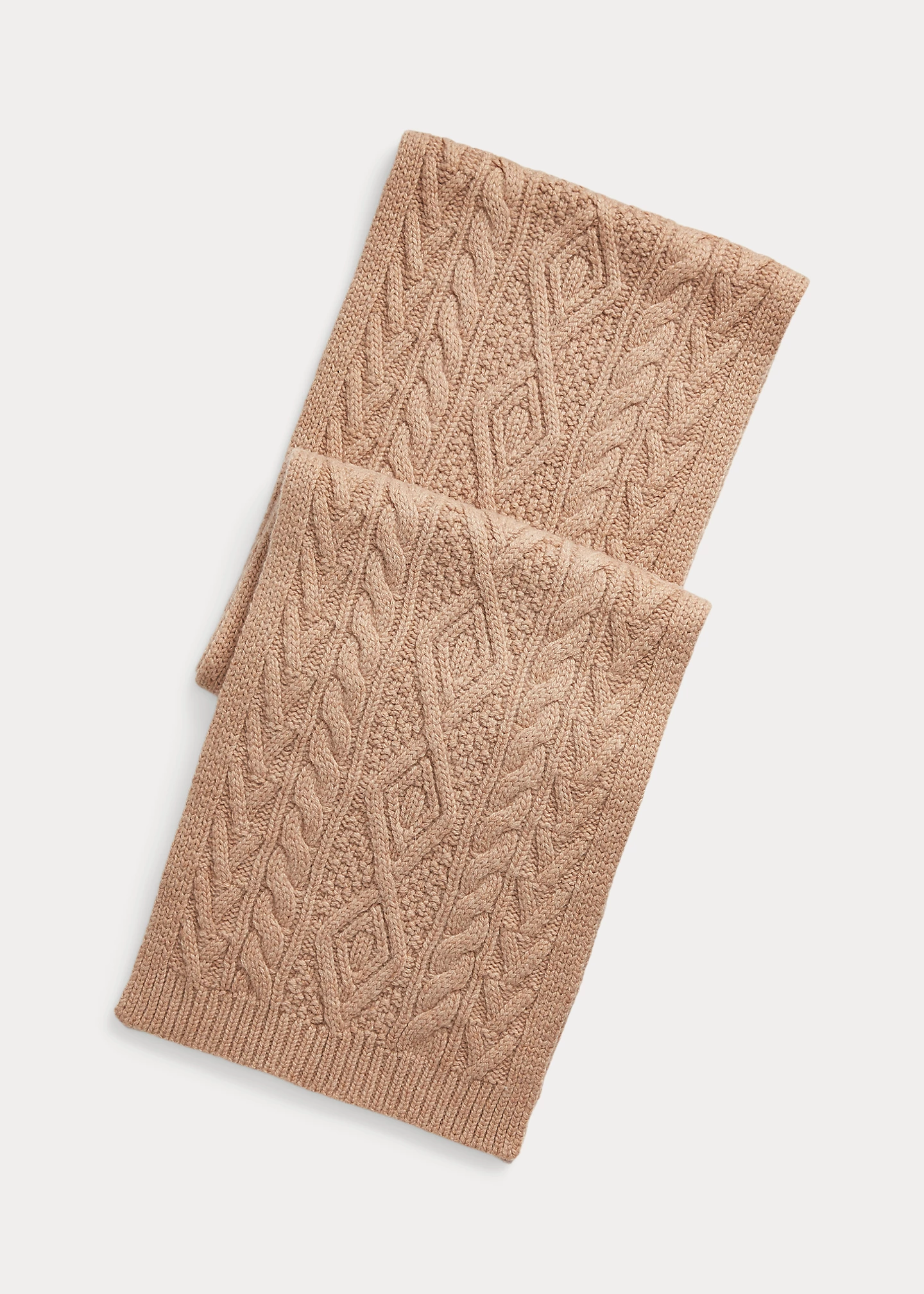 Cable-Knit Wool-Cashmere Scarf
