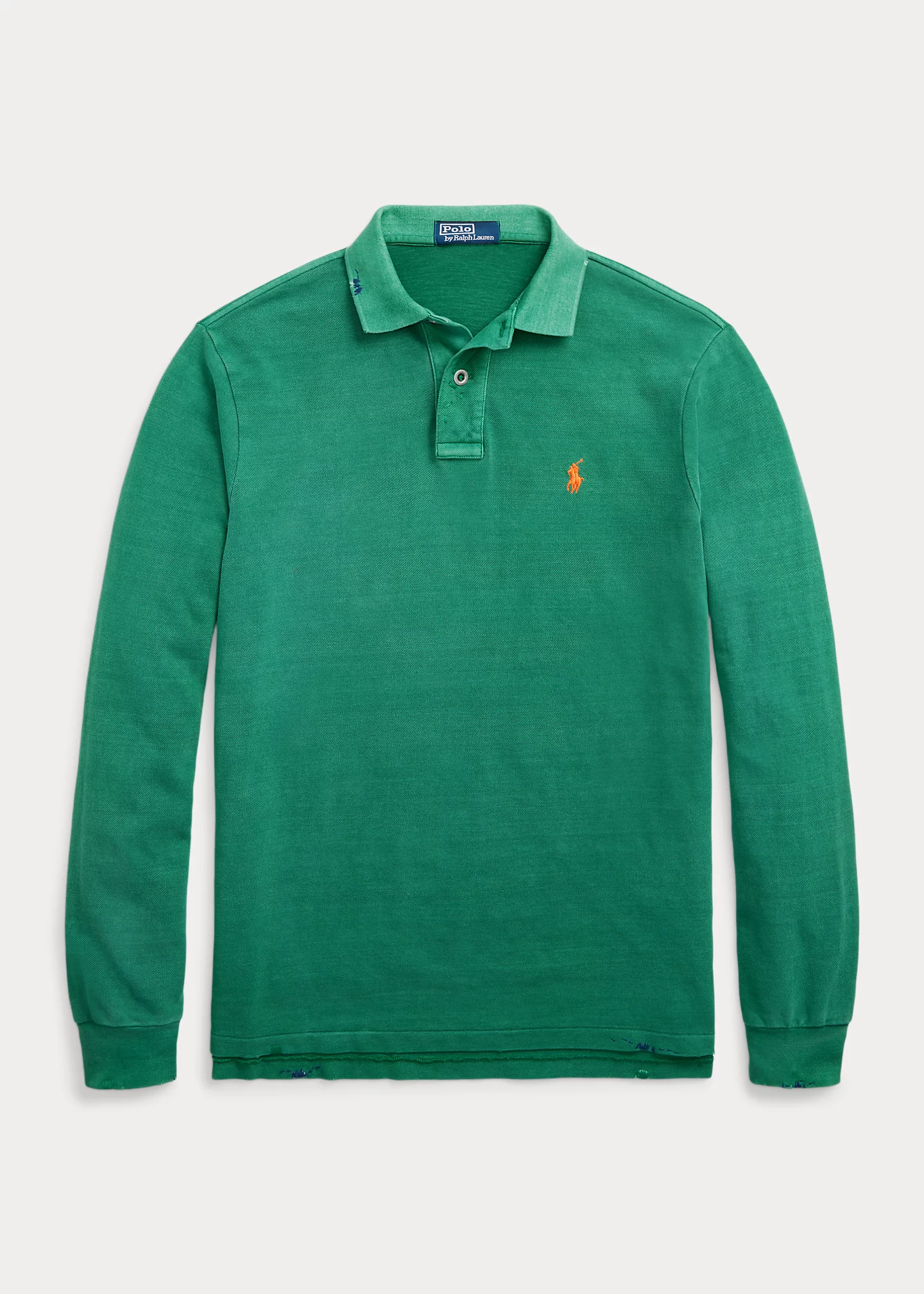 Classic Fit Garment-Dyed Mesh Polo Shirt