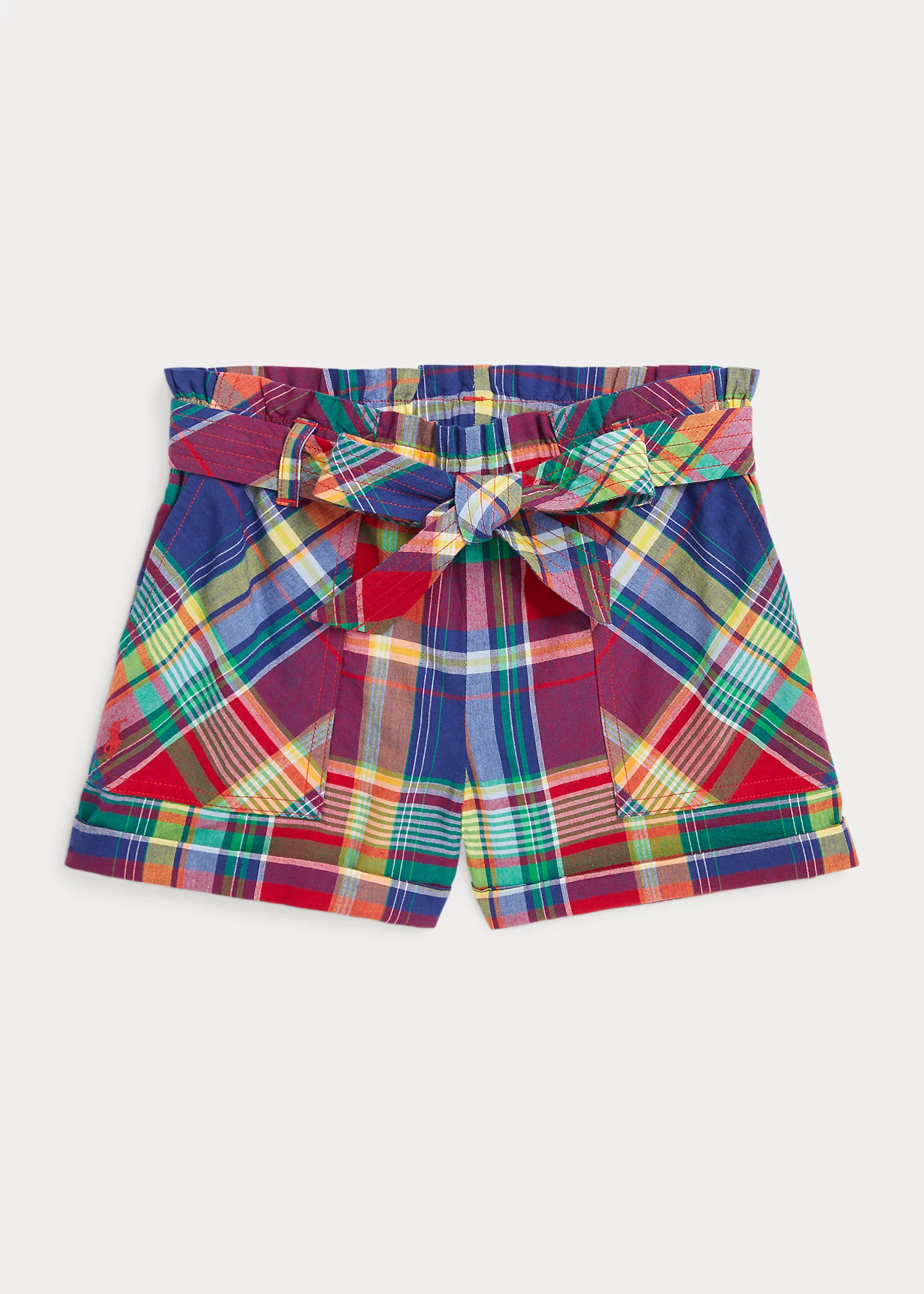 Cotton Madras Pull-On Short