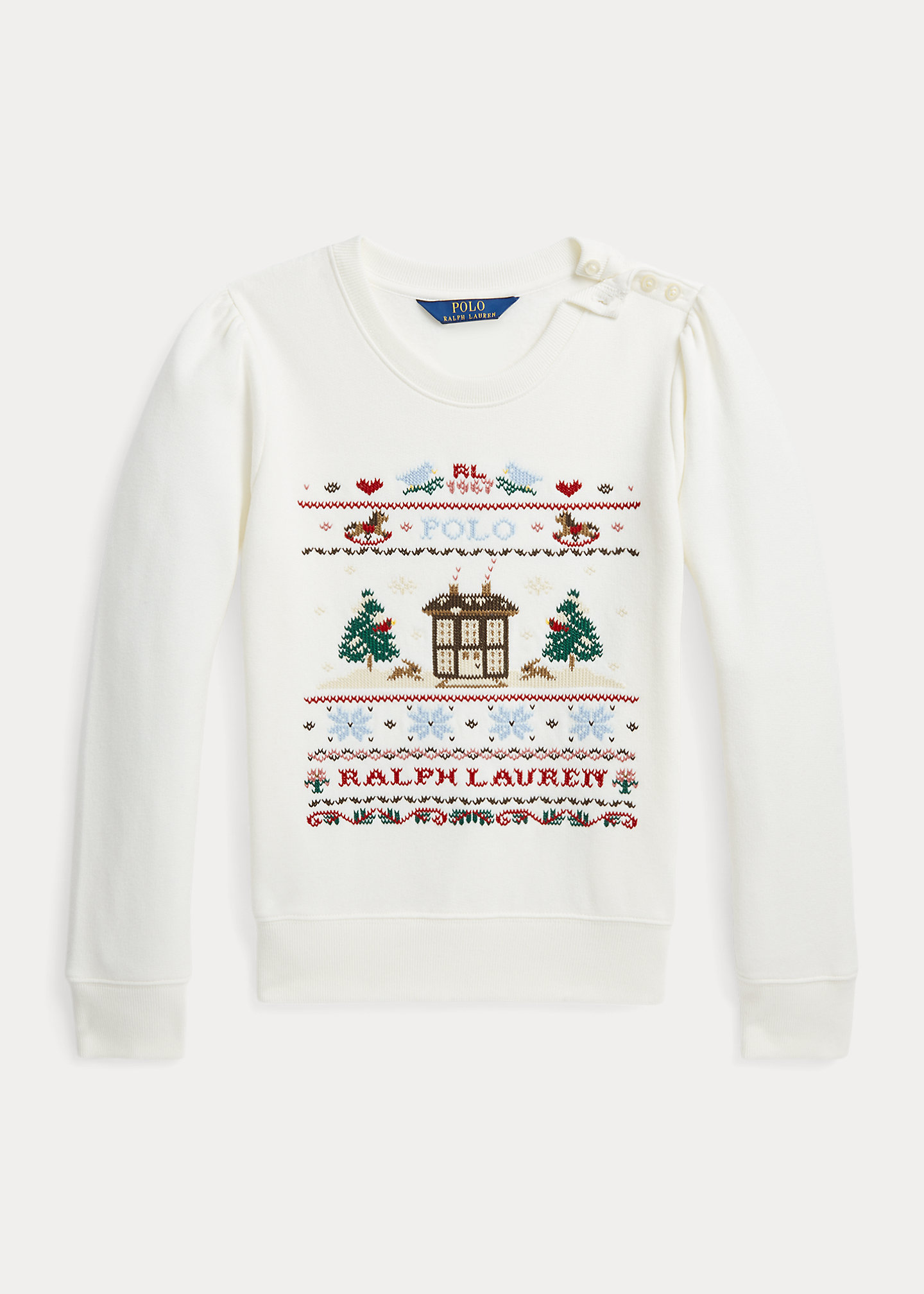 Embroidered Fleece Sweatshirt