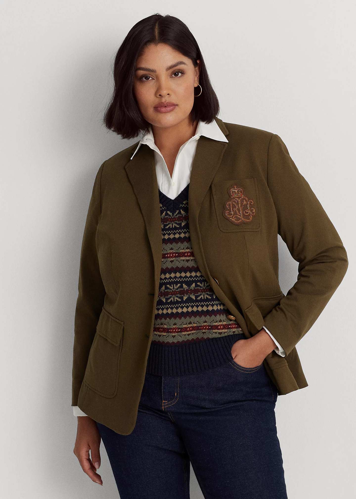 Crest-Patch Ponte Blazer