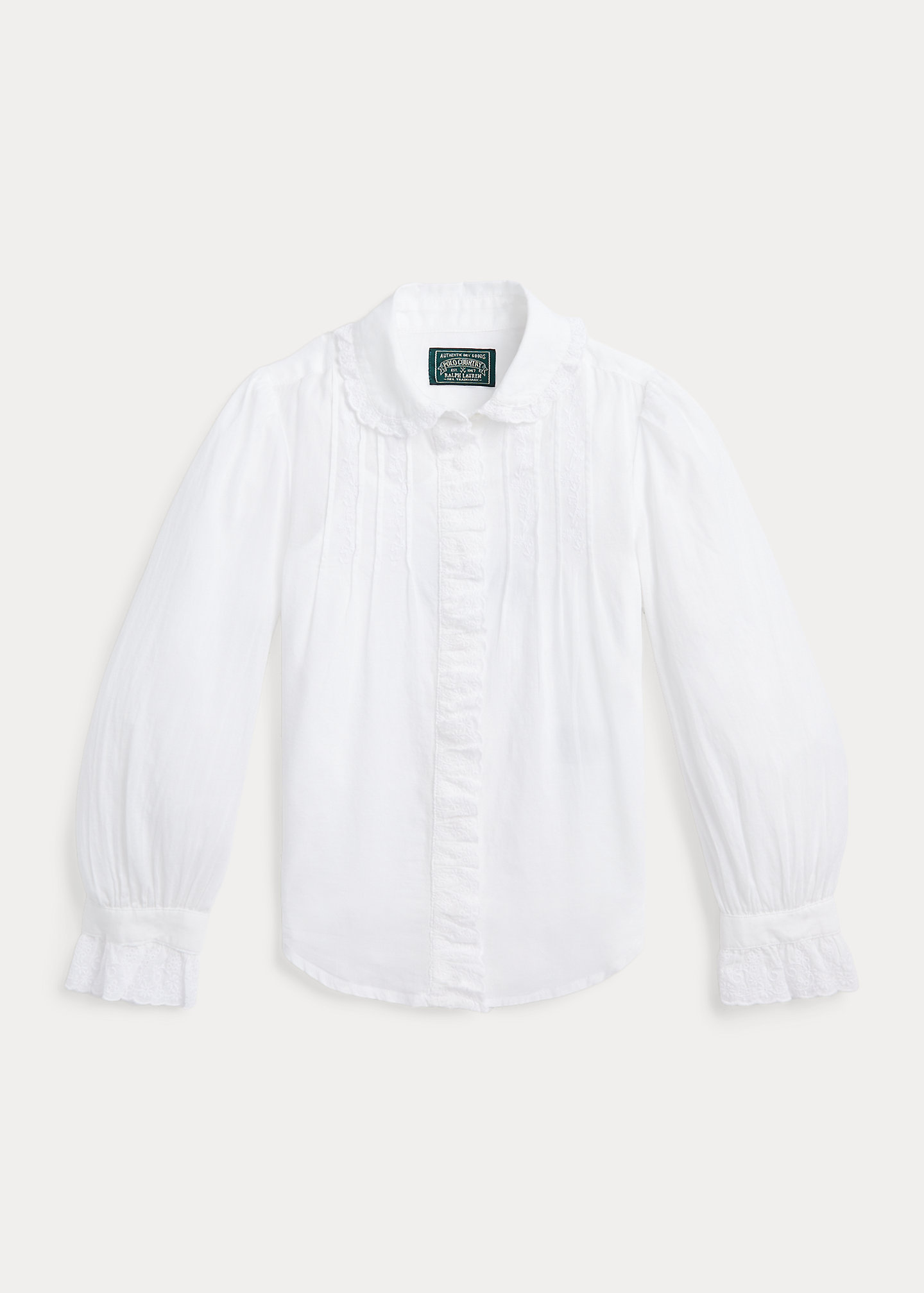 Ruffled Cotton Voile Top