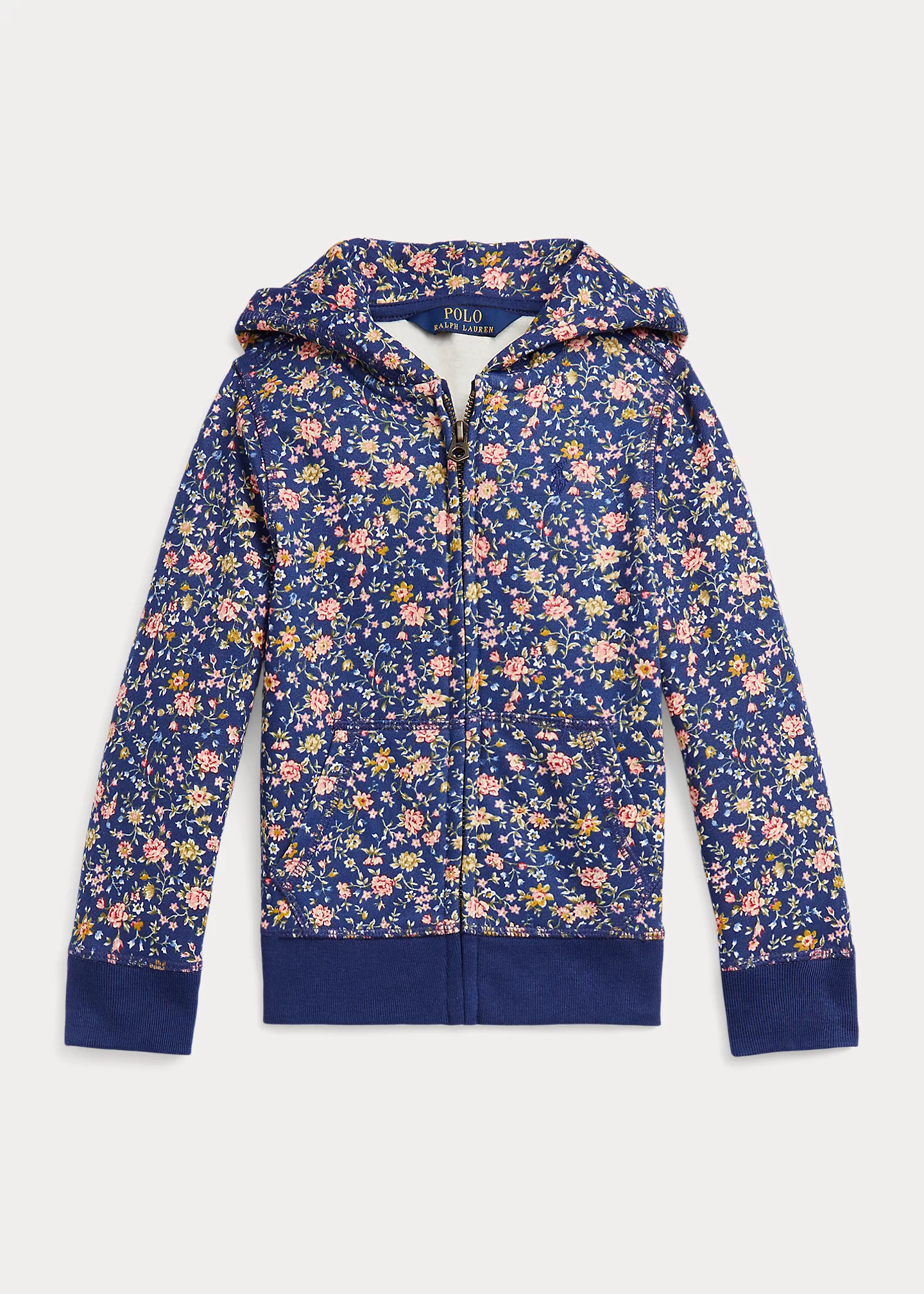 Floral Fleece Full-Zip Hoodie