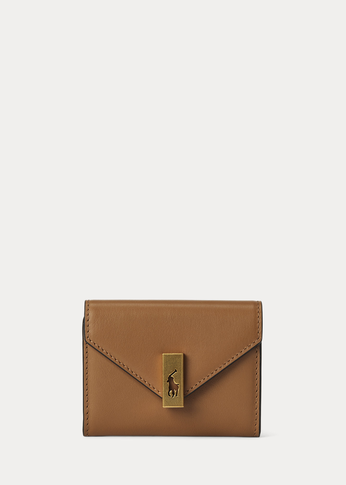 Polo ID Leather Fold-Over Card Case