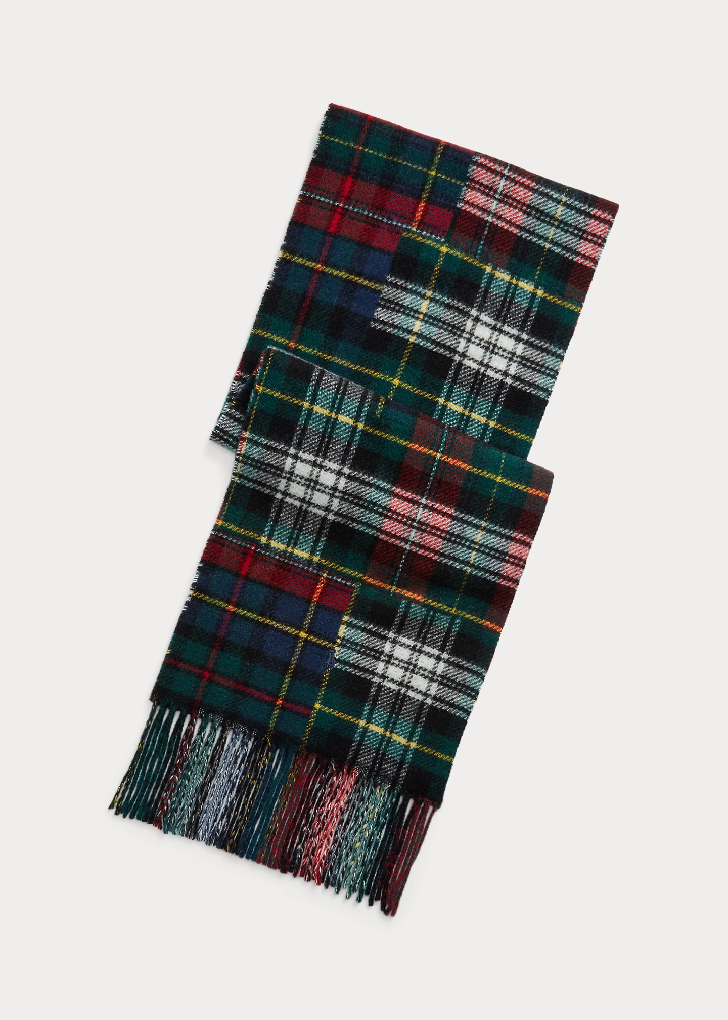 Patchwork Plaid Wool-Blend Scarf