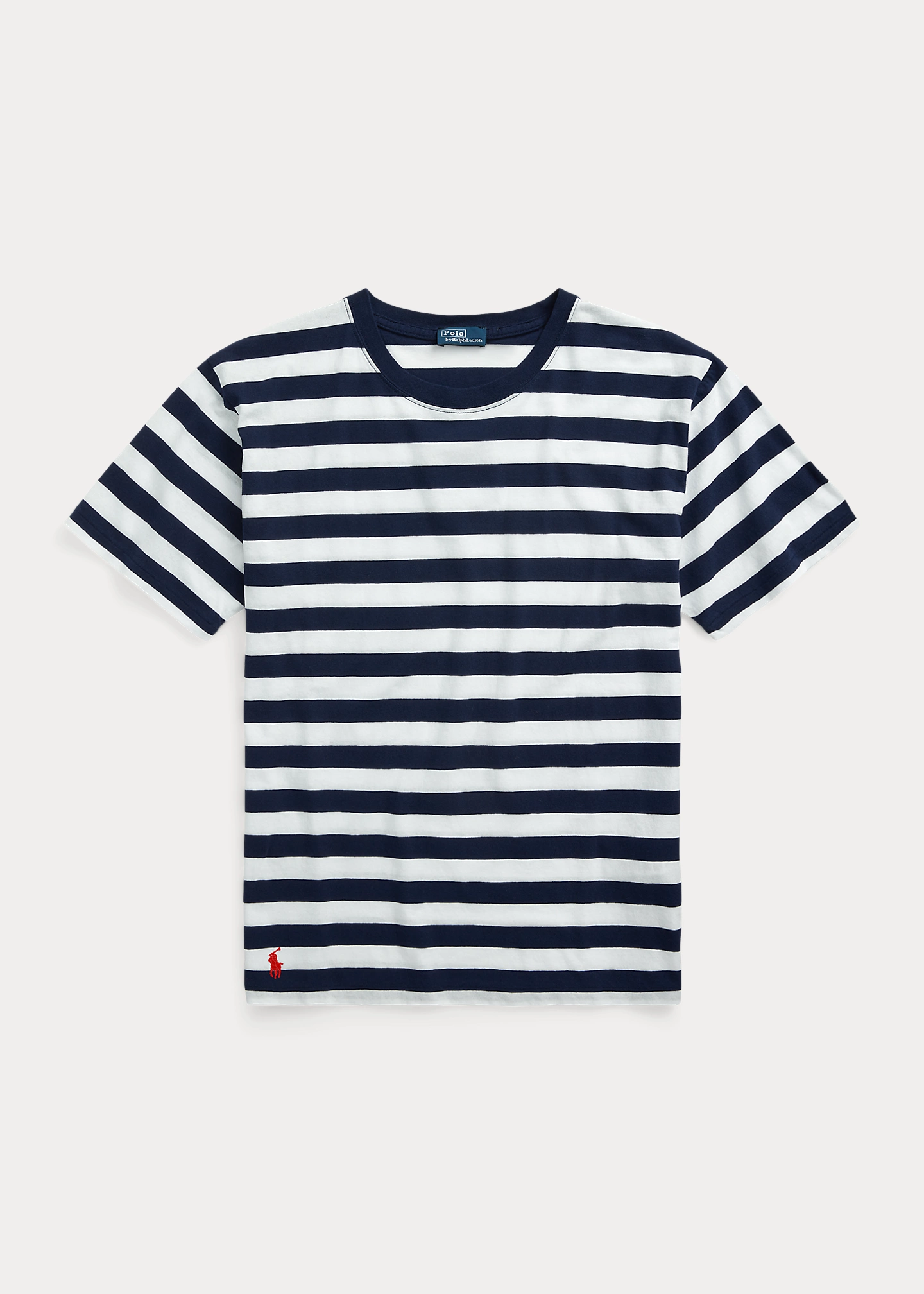 Striped Cotton Jersey Crewneck Tee