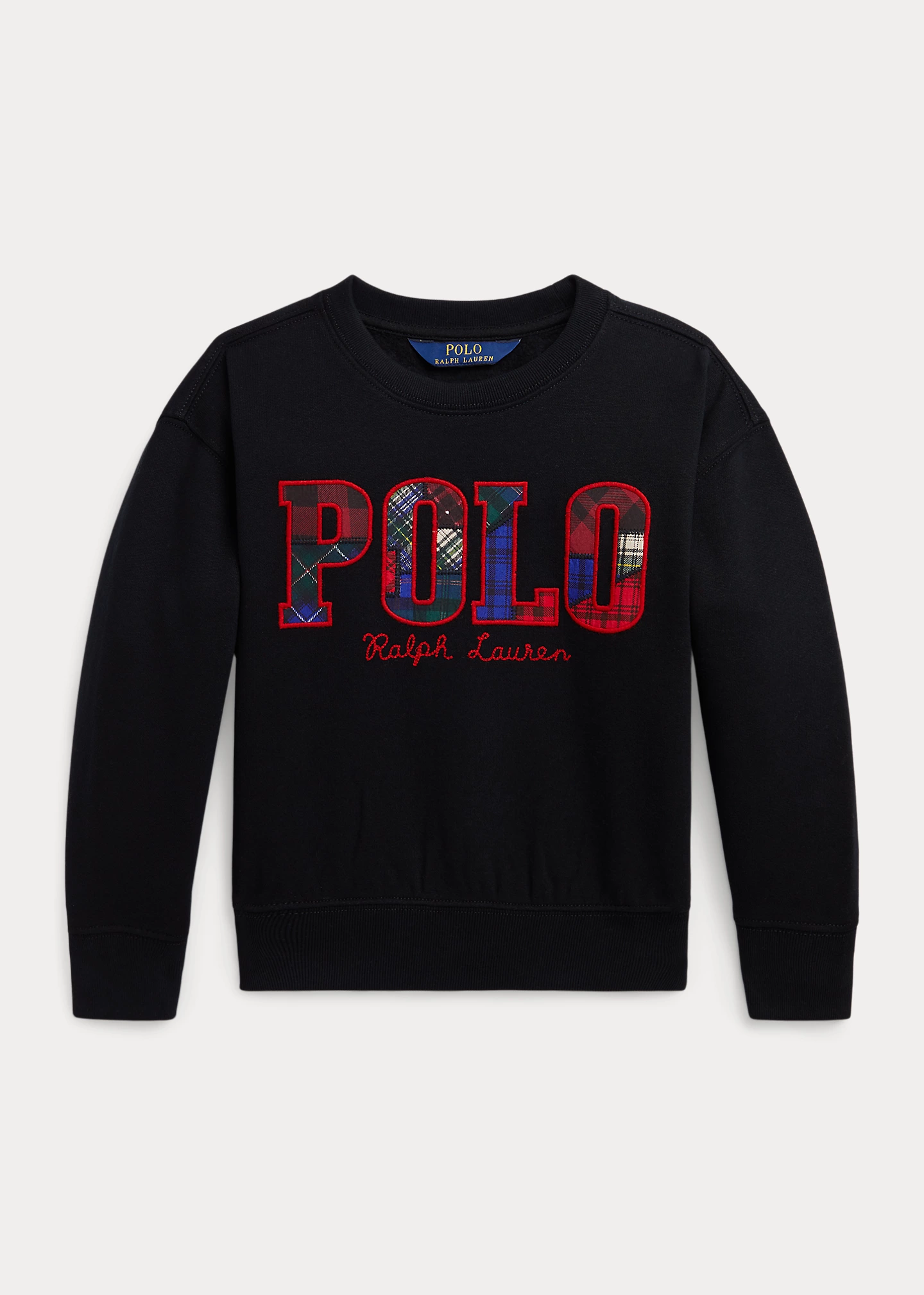 Plaid Logo Fleece Sweatshirt