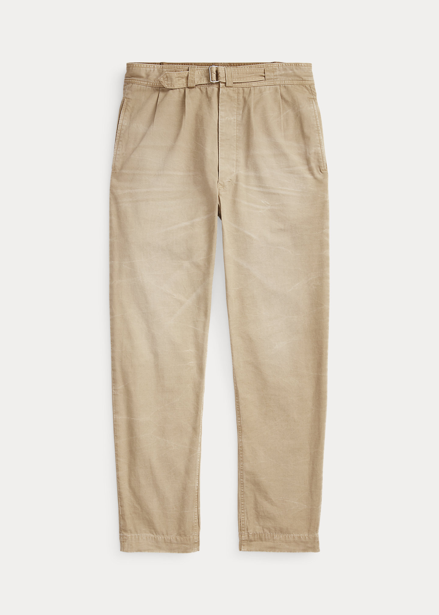 Relaxed Fit Pleated Canvas Pant