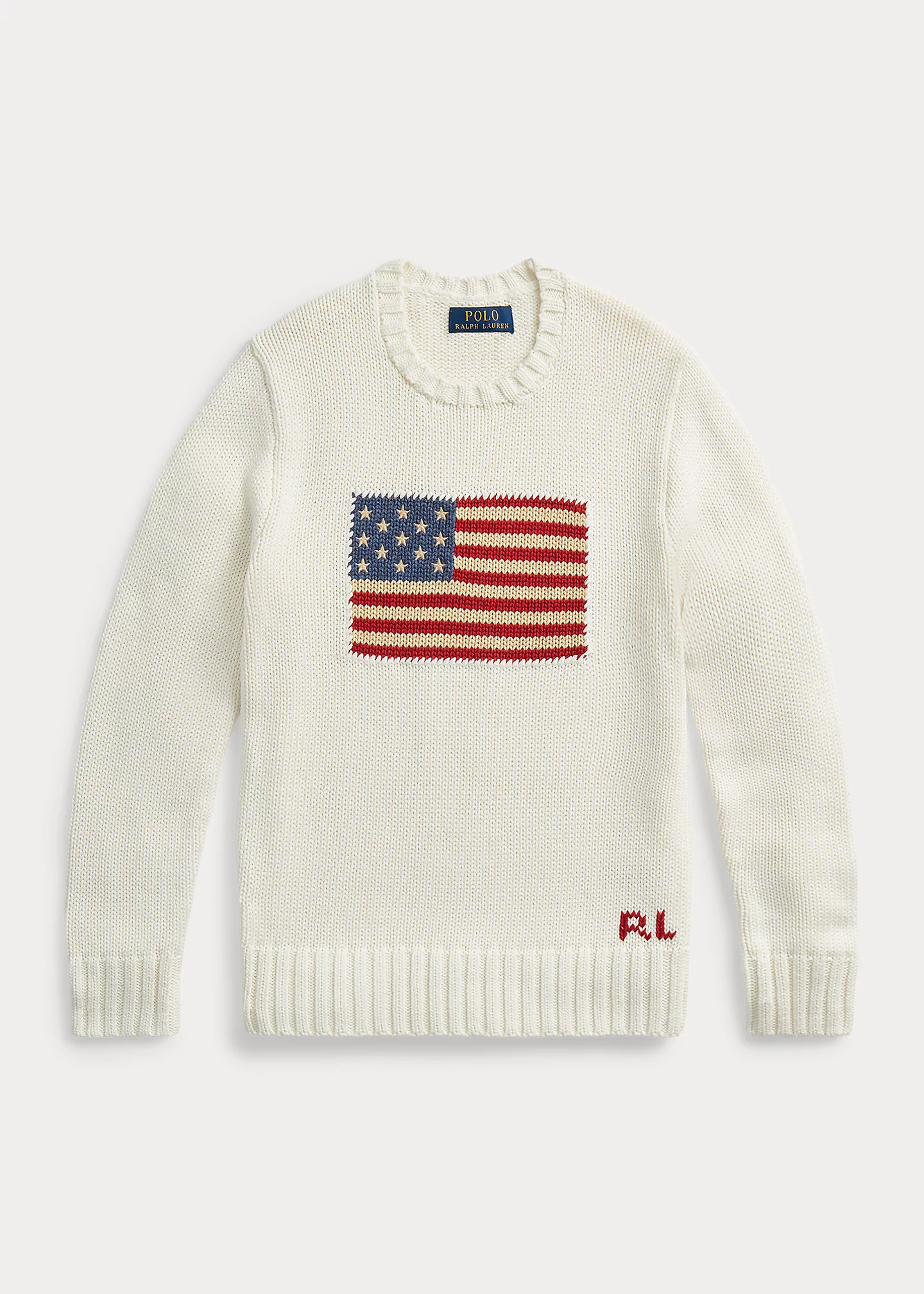 Flag Cotton Crewneck Sweater
