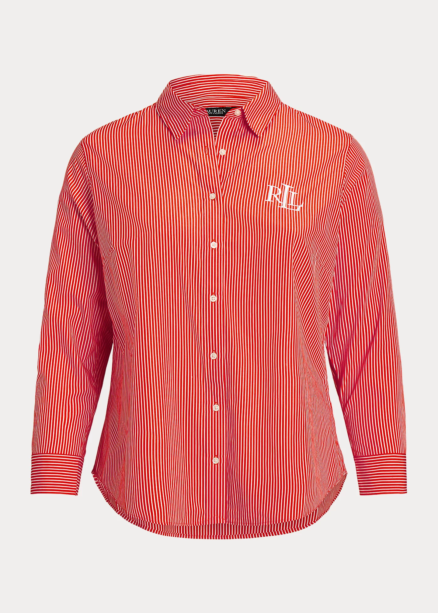 Pinstripe Cotton Broadcloth Shirt