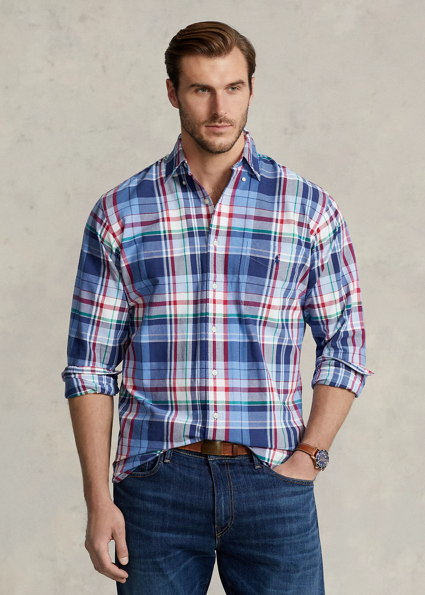 Plaid Oxford Shirt