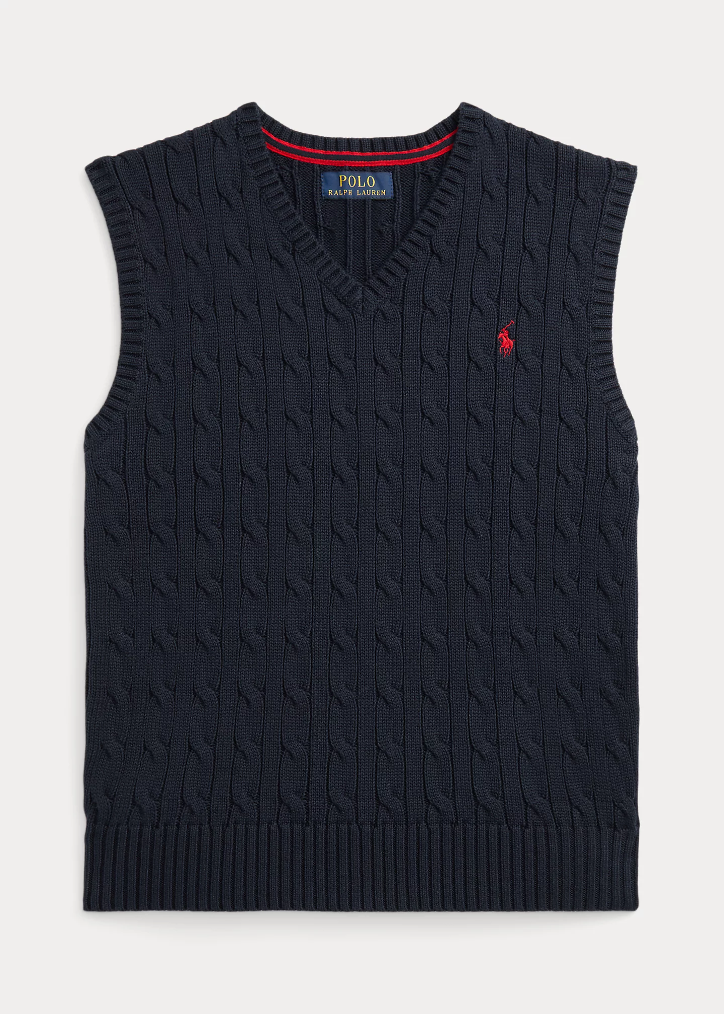 Cable-Knit Cotton Sweater Vest