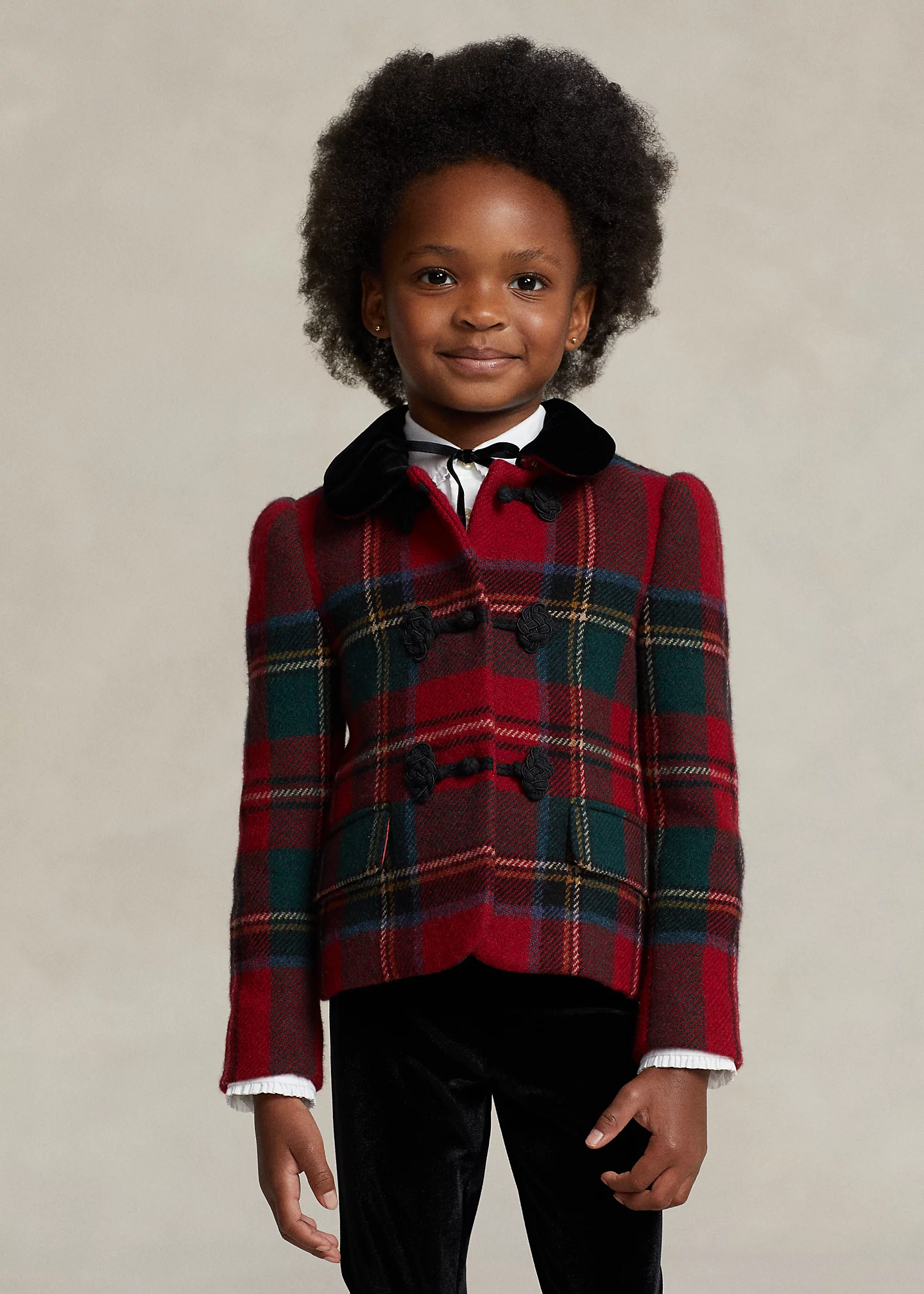 Plaid Wool-Blend Tweed Jacket