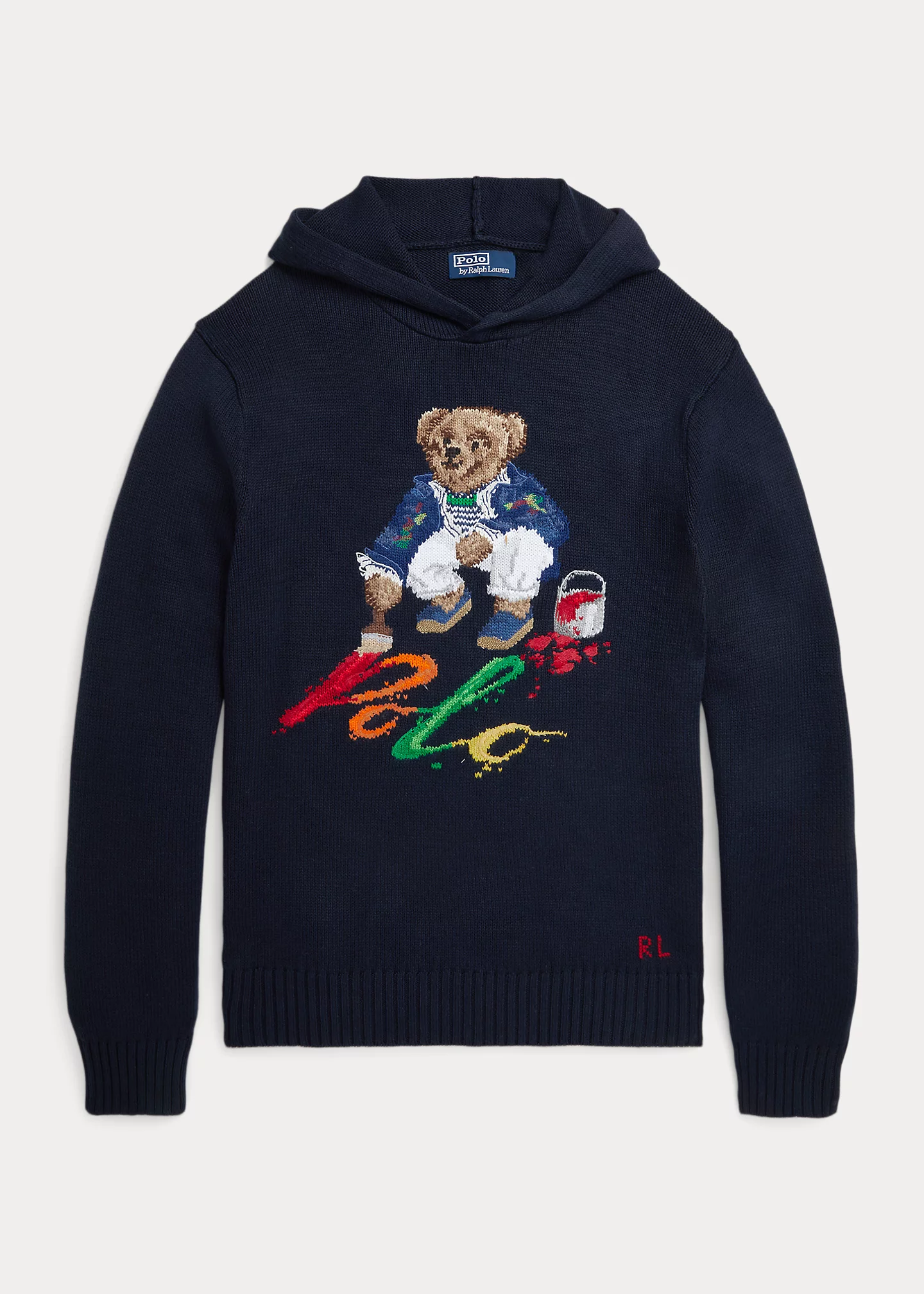 Polo Bear Cotton Hooded Sweater