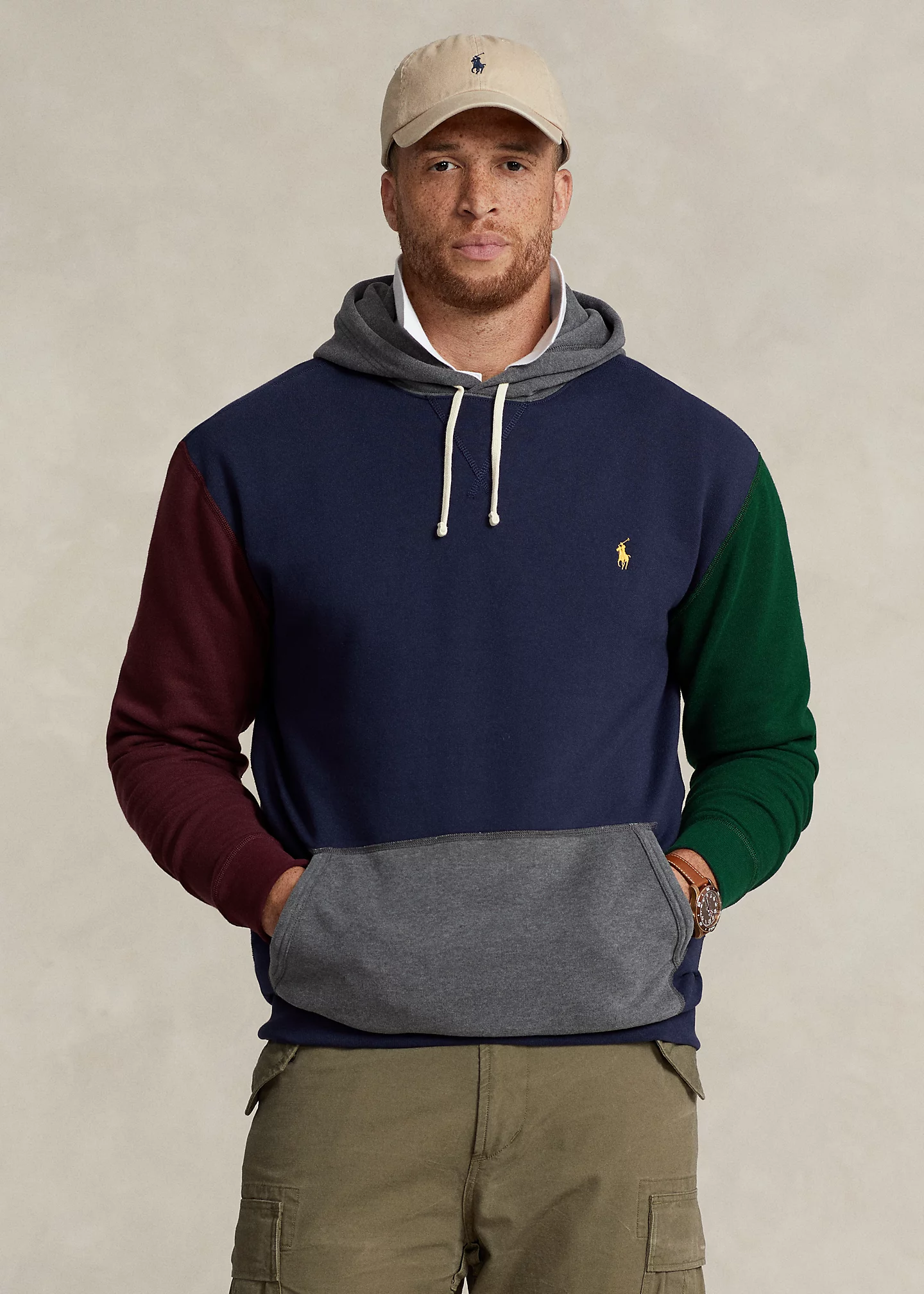 The RL Fleece Color-Blocked Hoodie