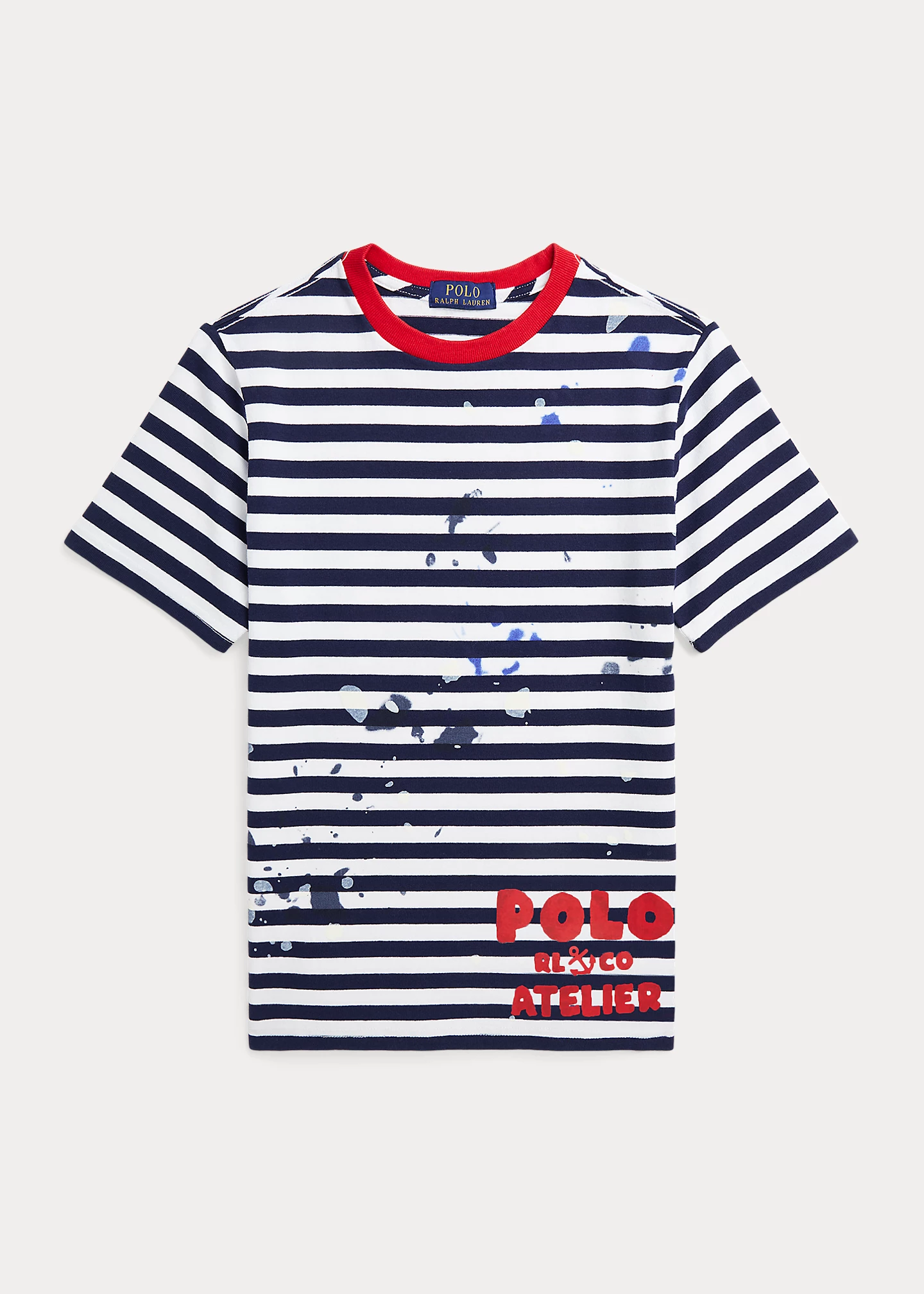 Striped Logo Cotton Jersey Tee