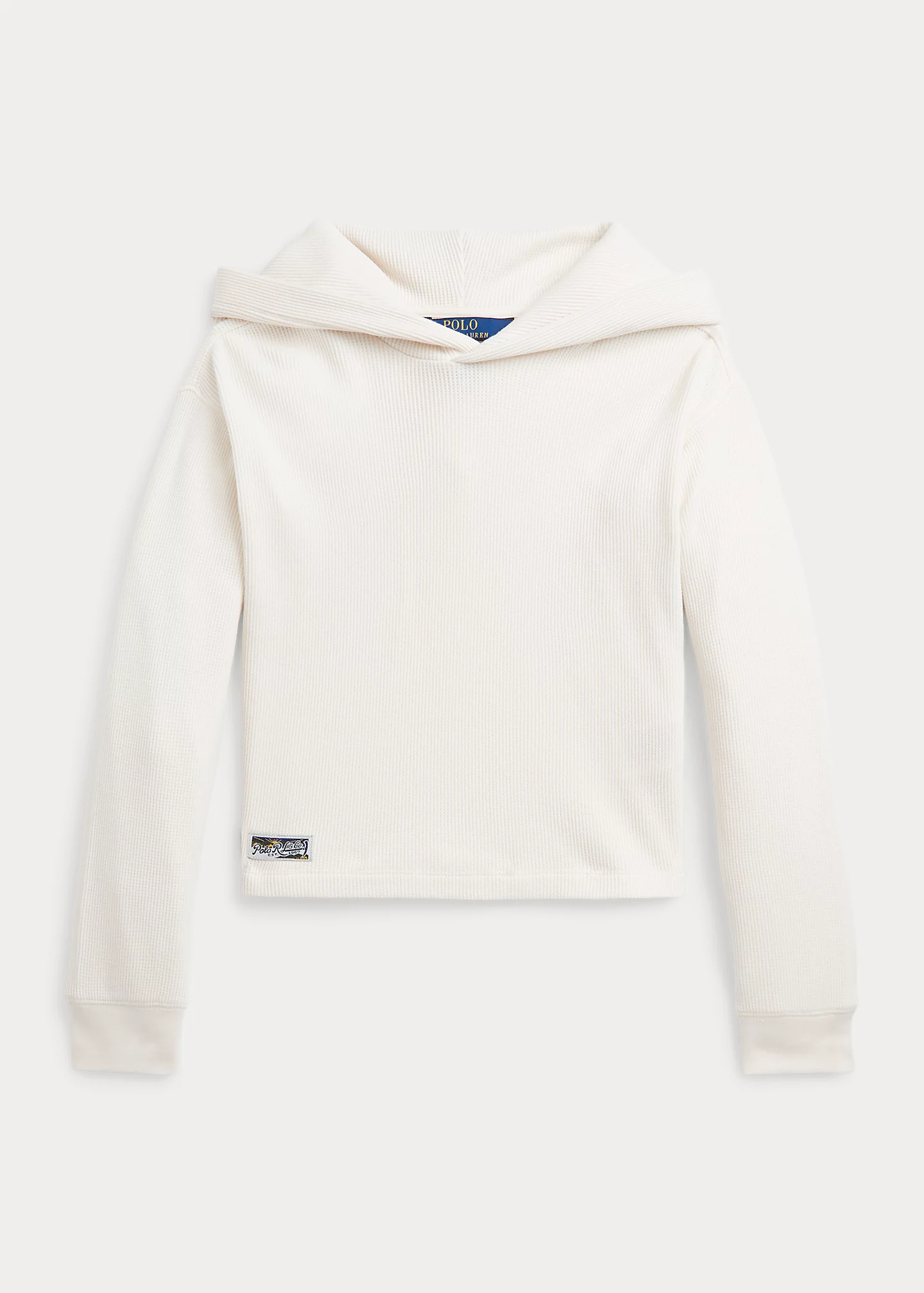 Waffle-Knit Cotton-Blend Boxy Hoodie