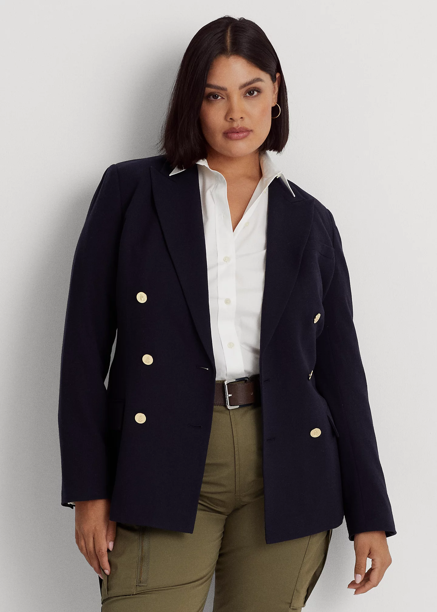Double-Breasted Wool Crepe Blazer