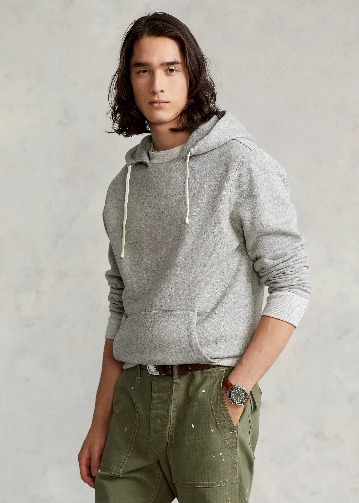 Garment-Dyed Fleece Hoodie
