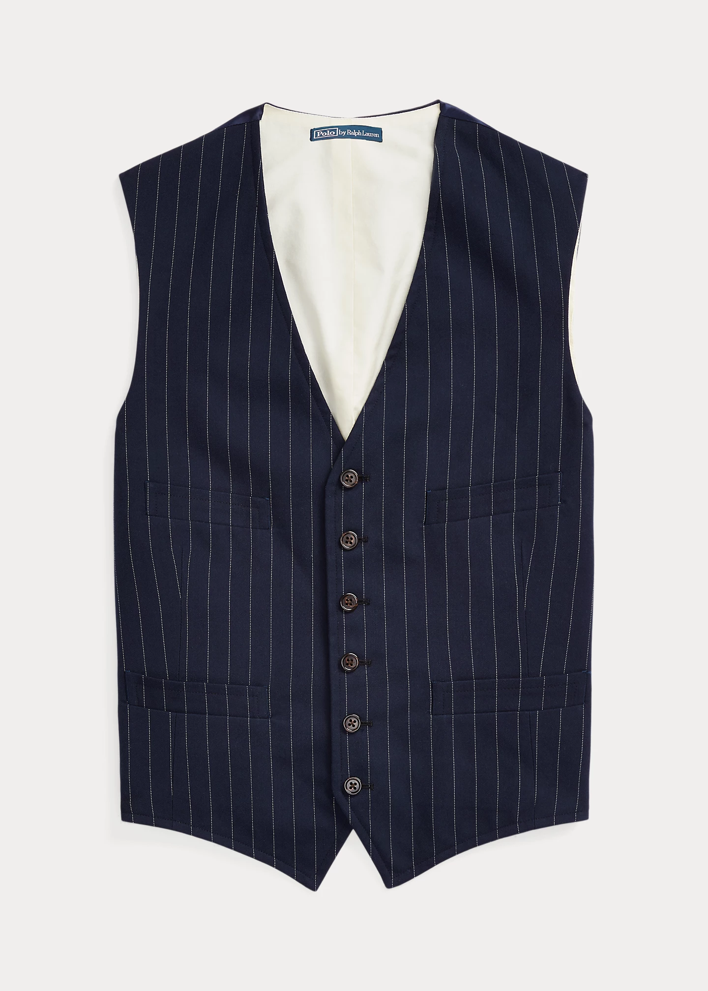 Tailored Pinstripe Cotton-Silk Vest