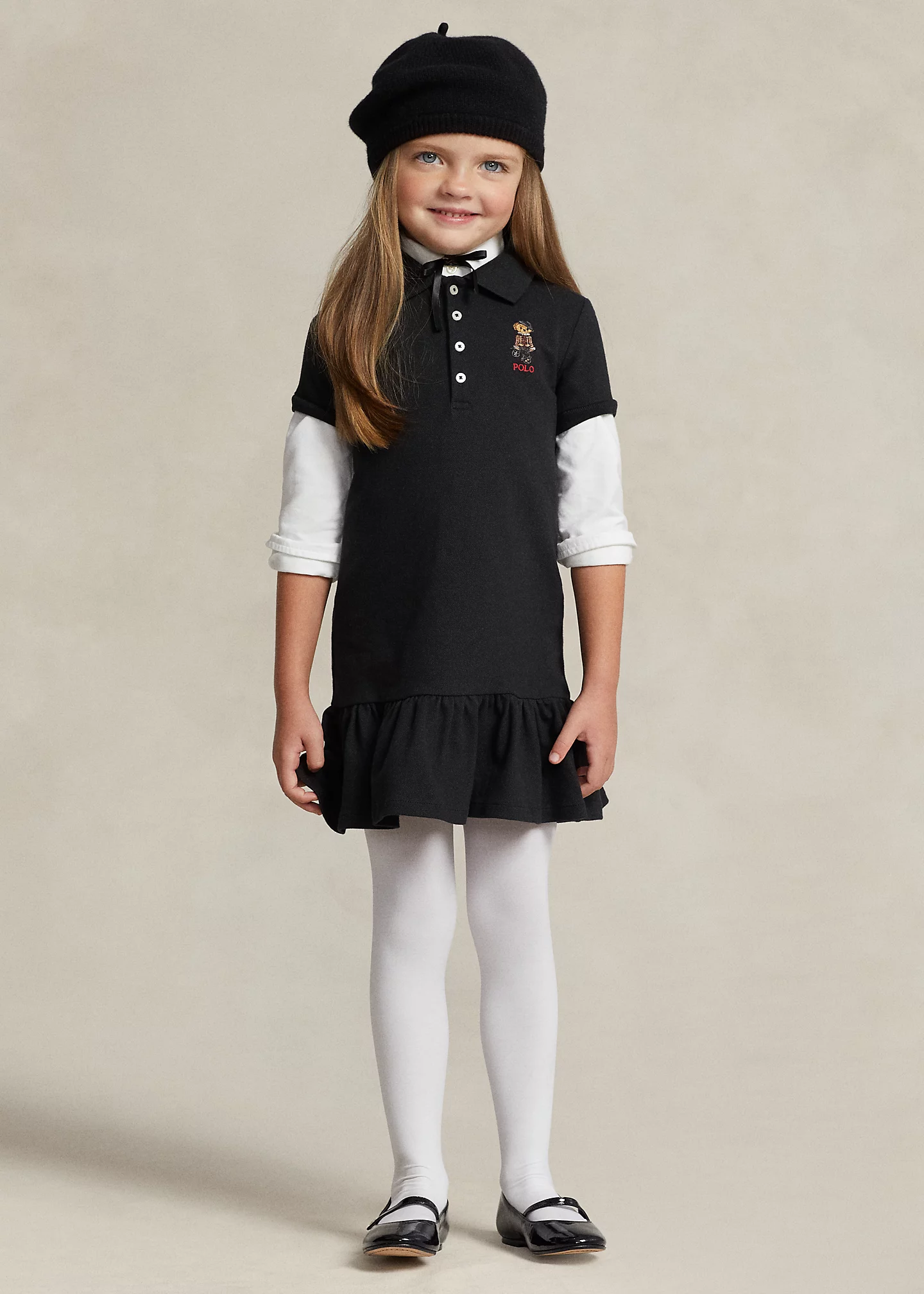 Polo Bear Stretch Mesh Polo Dress