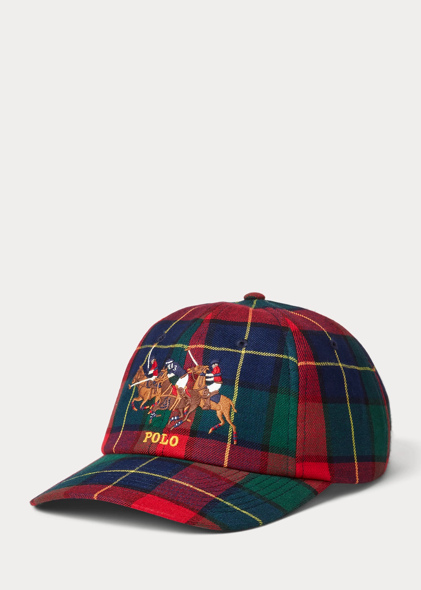 Triple-Pony Plaid Flannel Ball Cap