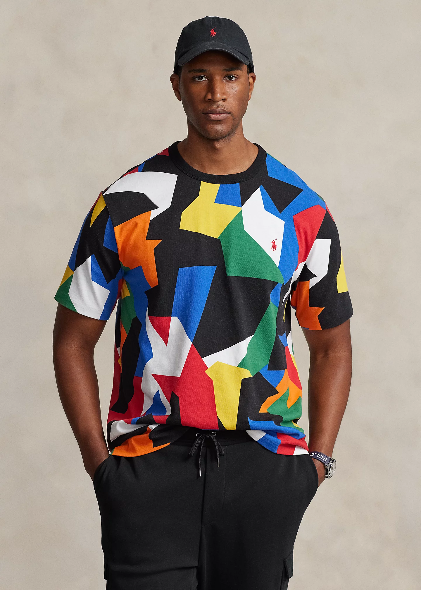 Abstract-Print Jersey T-Shirt