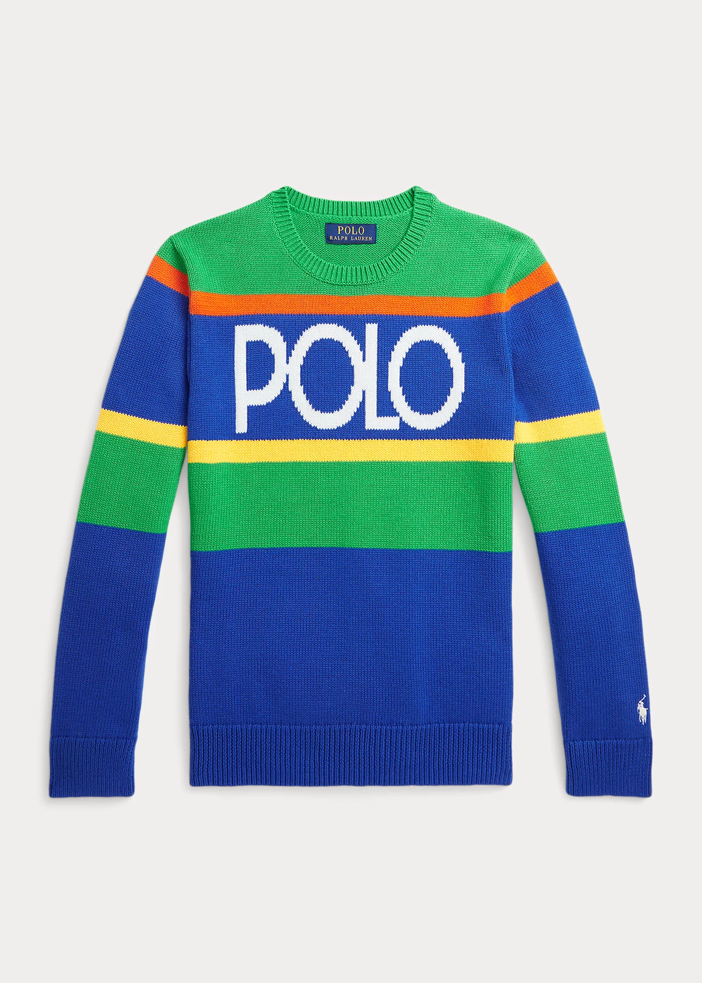 Logo Striped Cotton Sweater