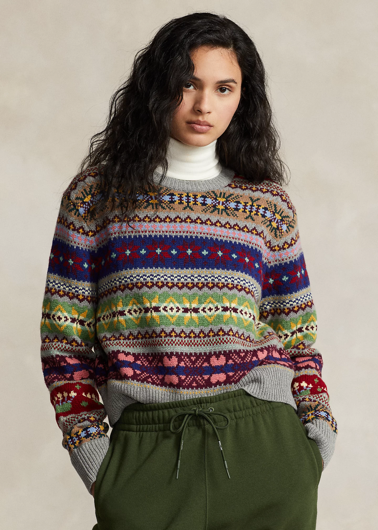Fair Isle Wool-Blend Crewneck Sweater