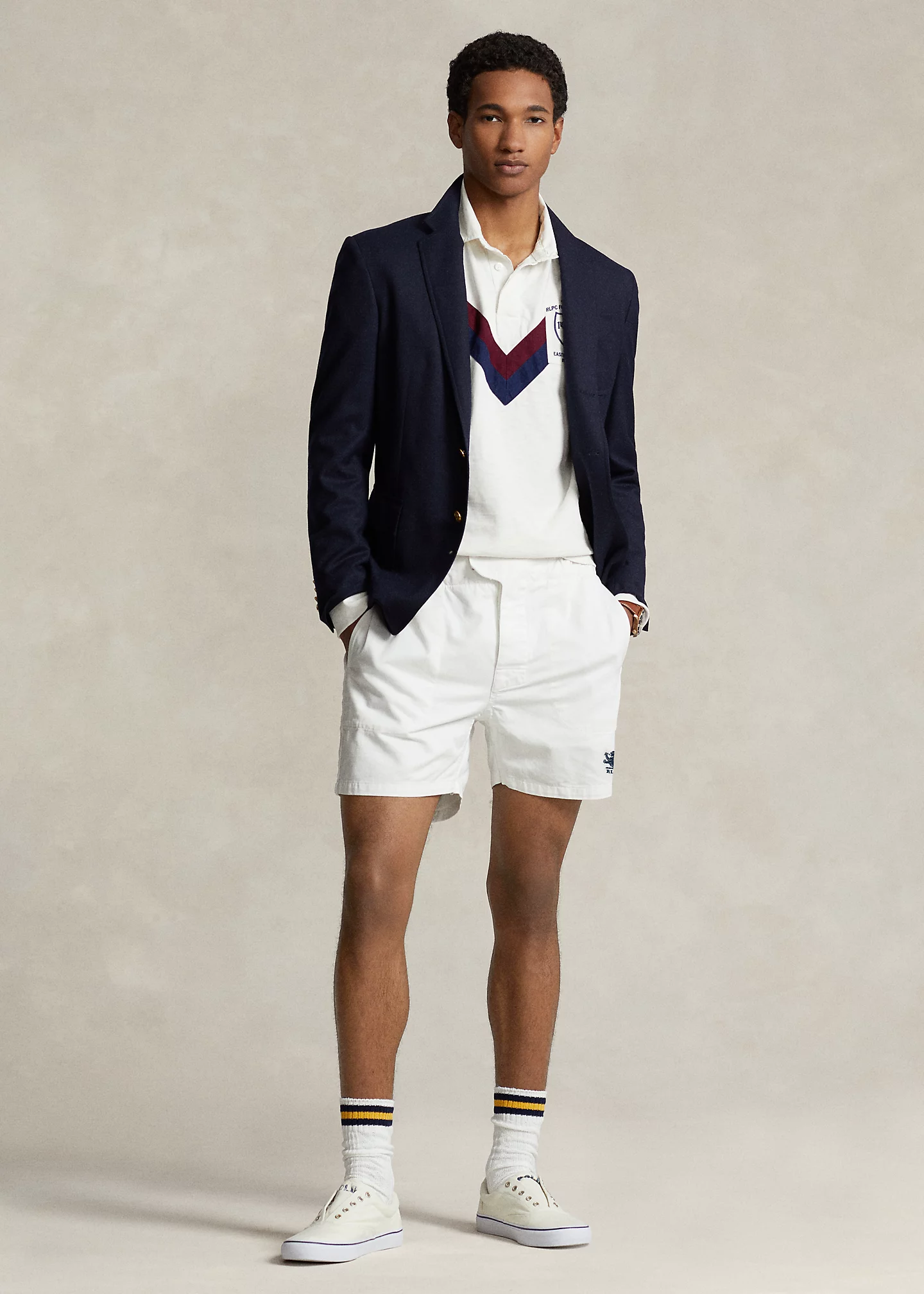 5-Inch Straight Fit Twill Rugby Short