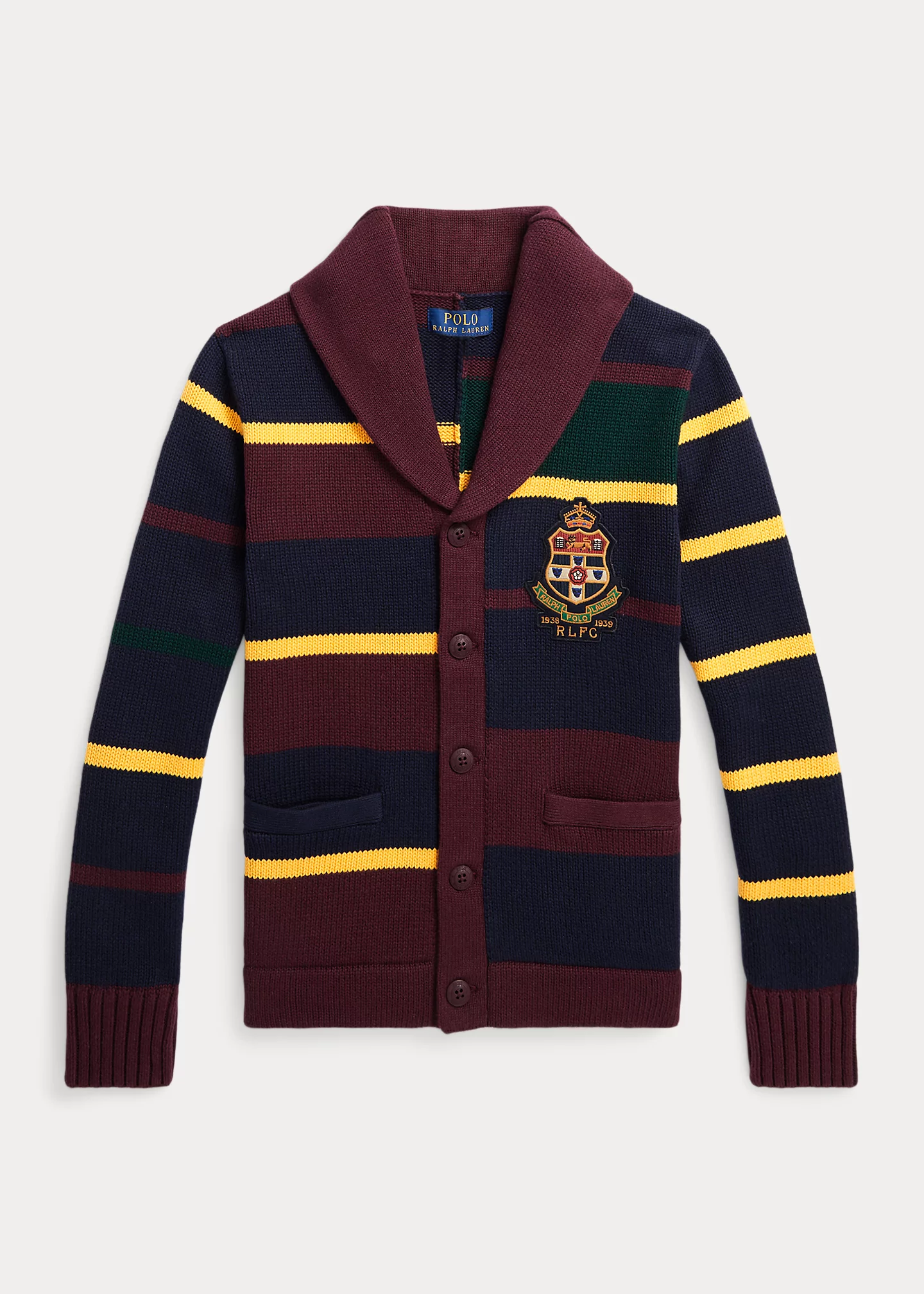 Striped Patchwork Cotton Cardigan