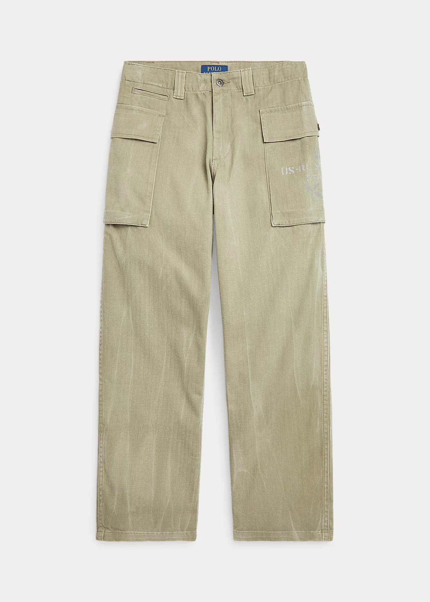 Cotton Herringbone Utility Pant