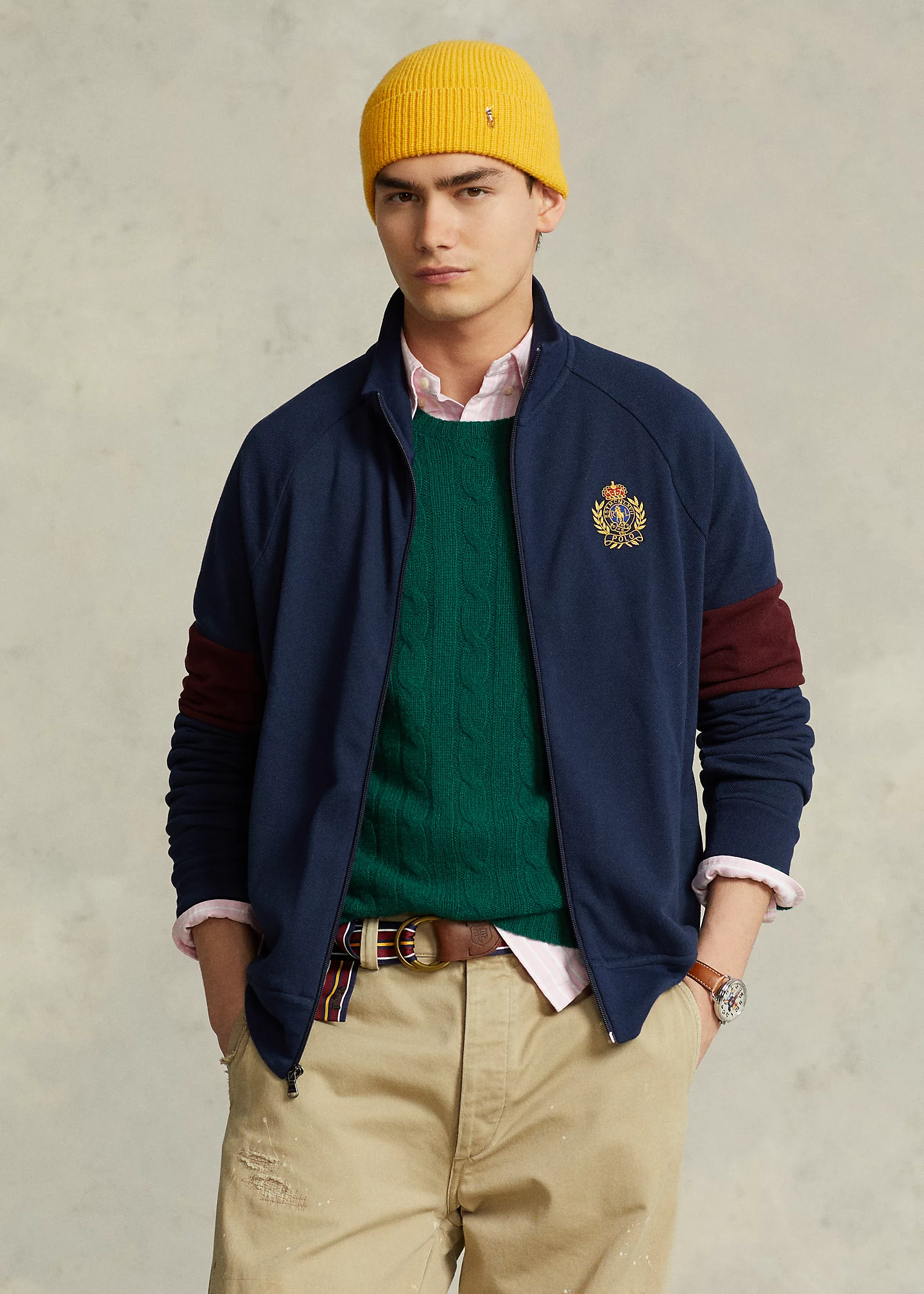Polo Crest Big Pony Mesh Track Jacket
