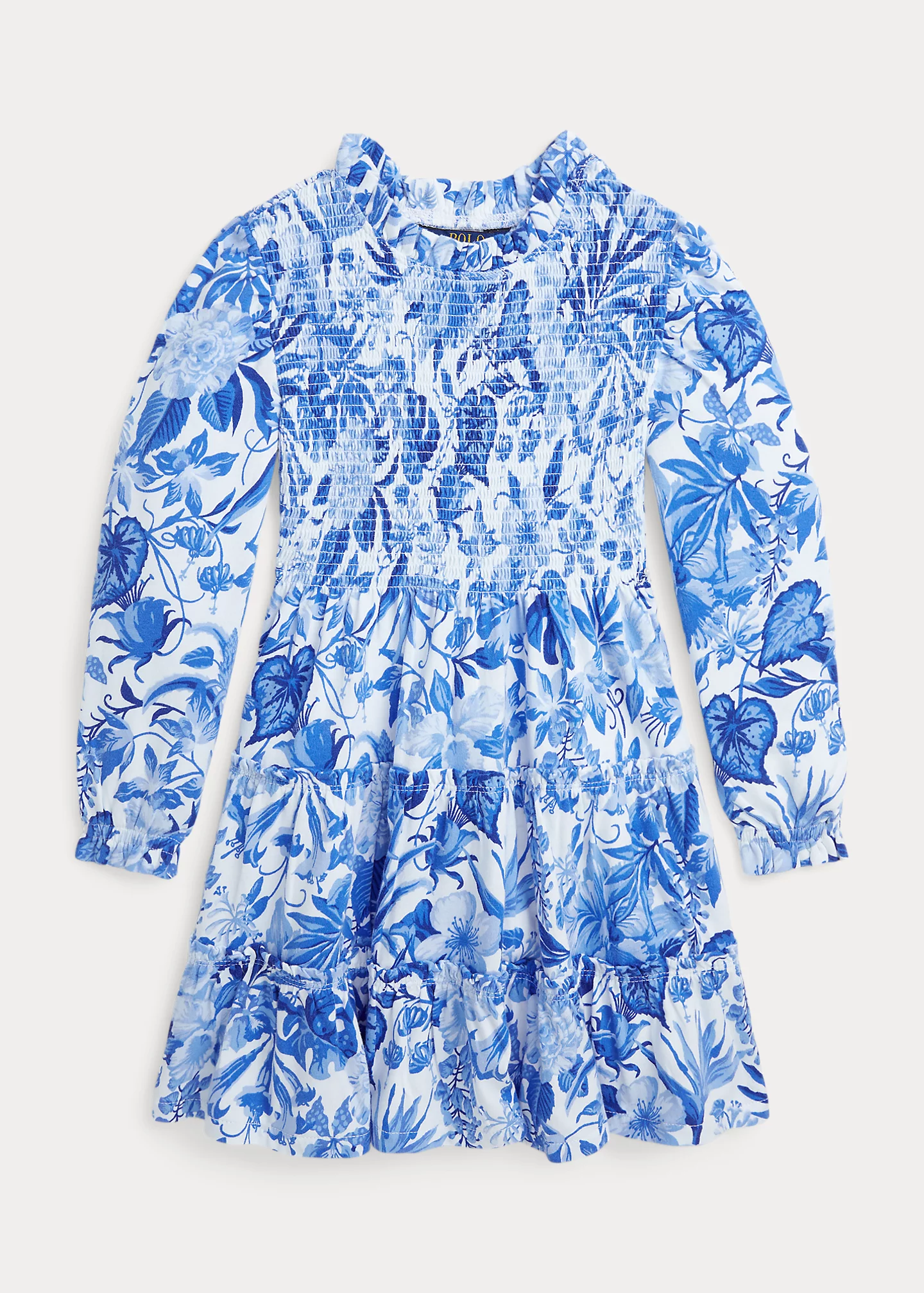 Floral Smocked Cotton Jersey Dress