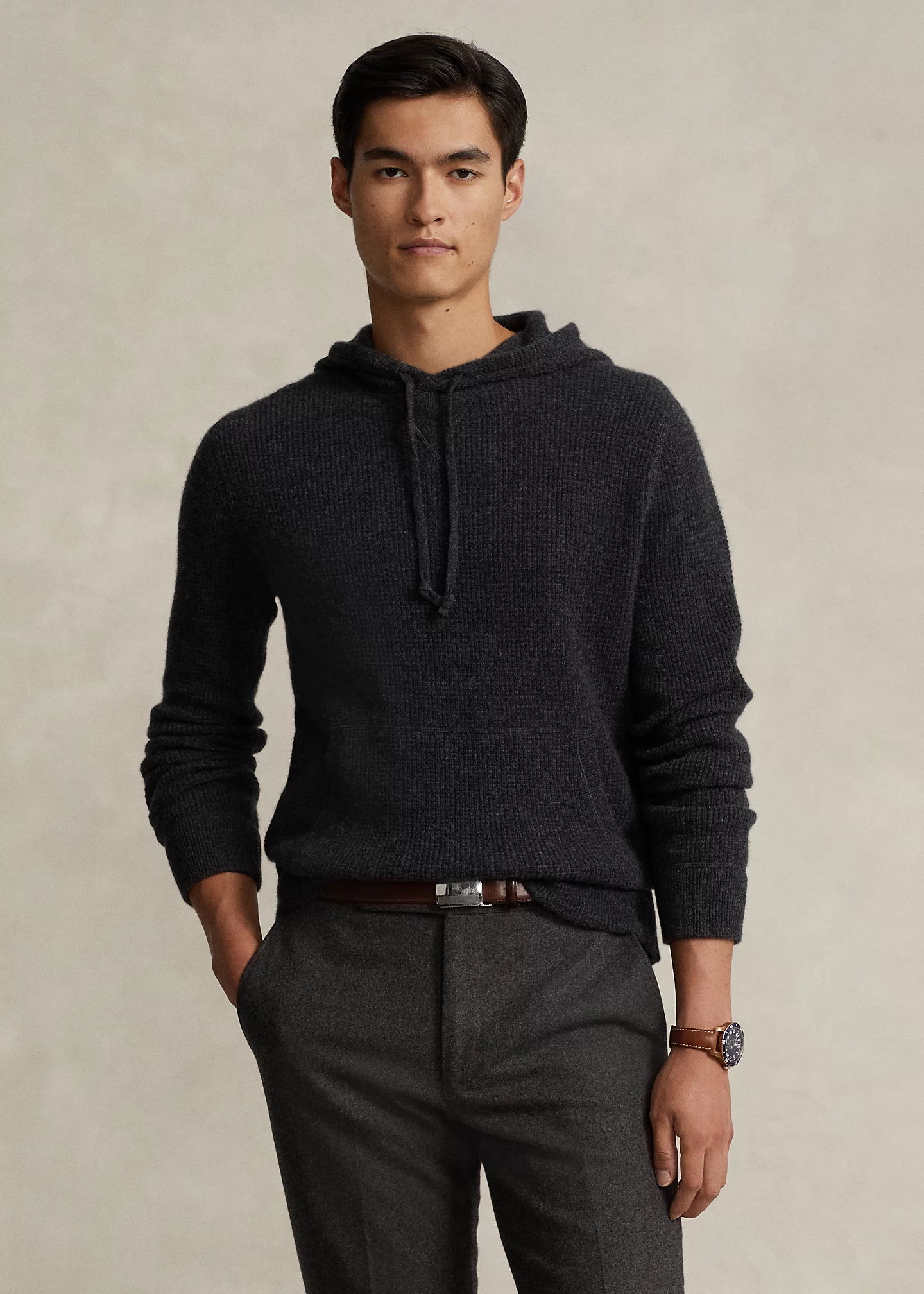 Washable Cashmere Hooded Sweater