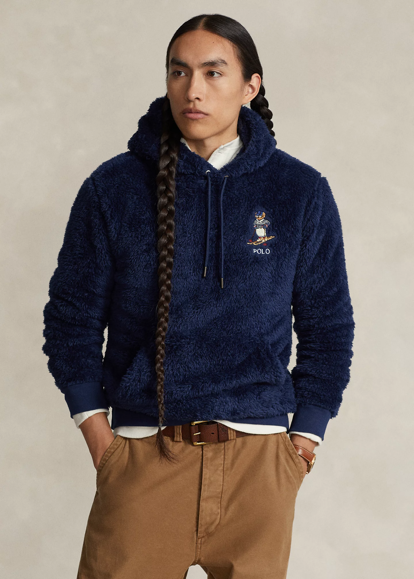 Polo Bear Pile Fleece Hoodie
