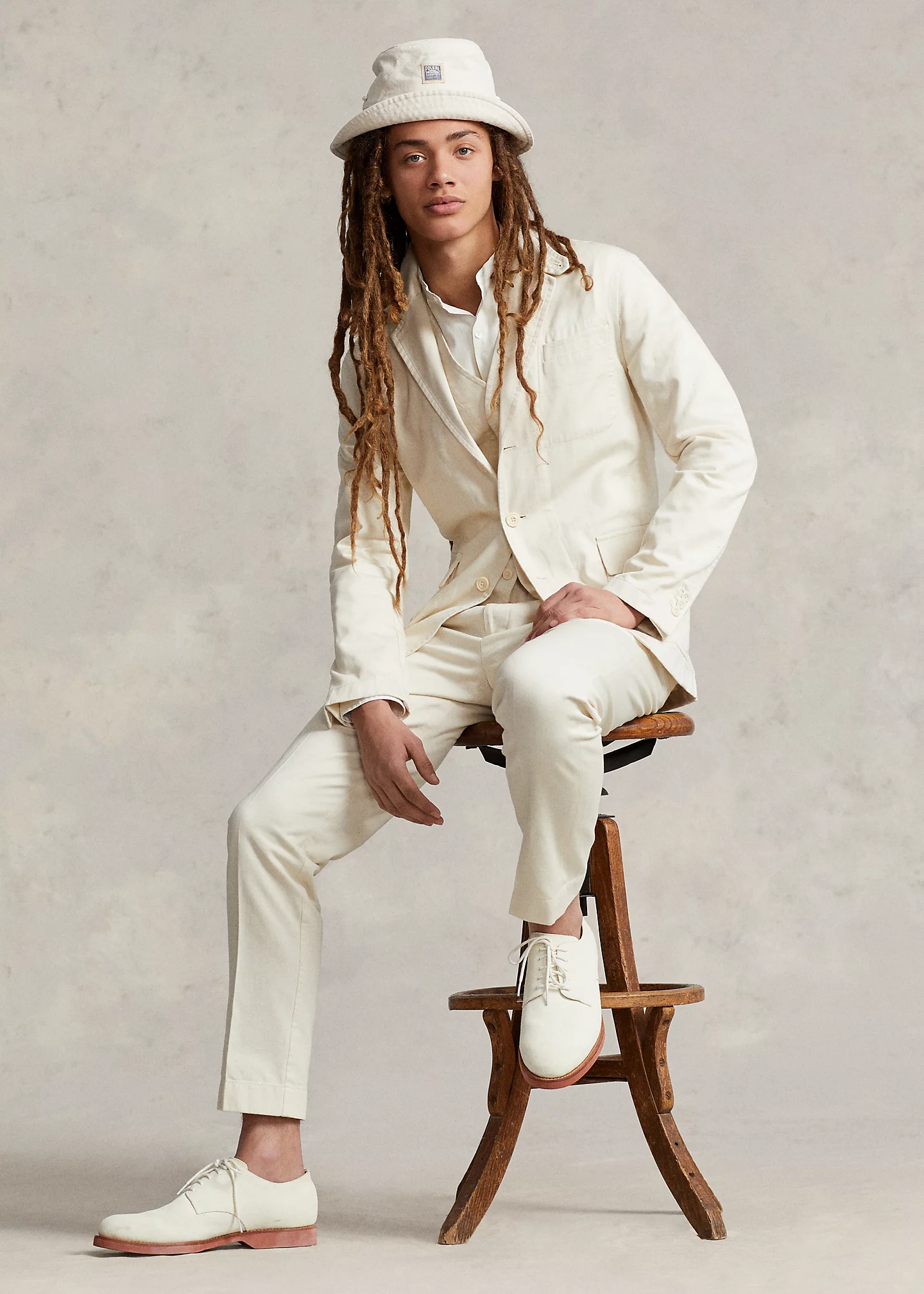Washed Twill Suit Trouser