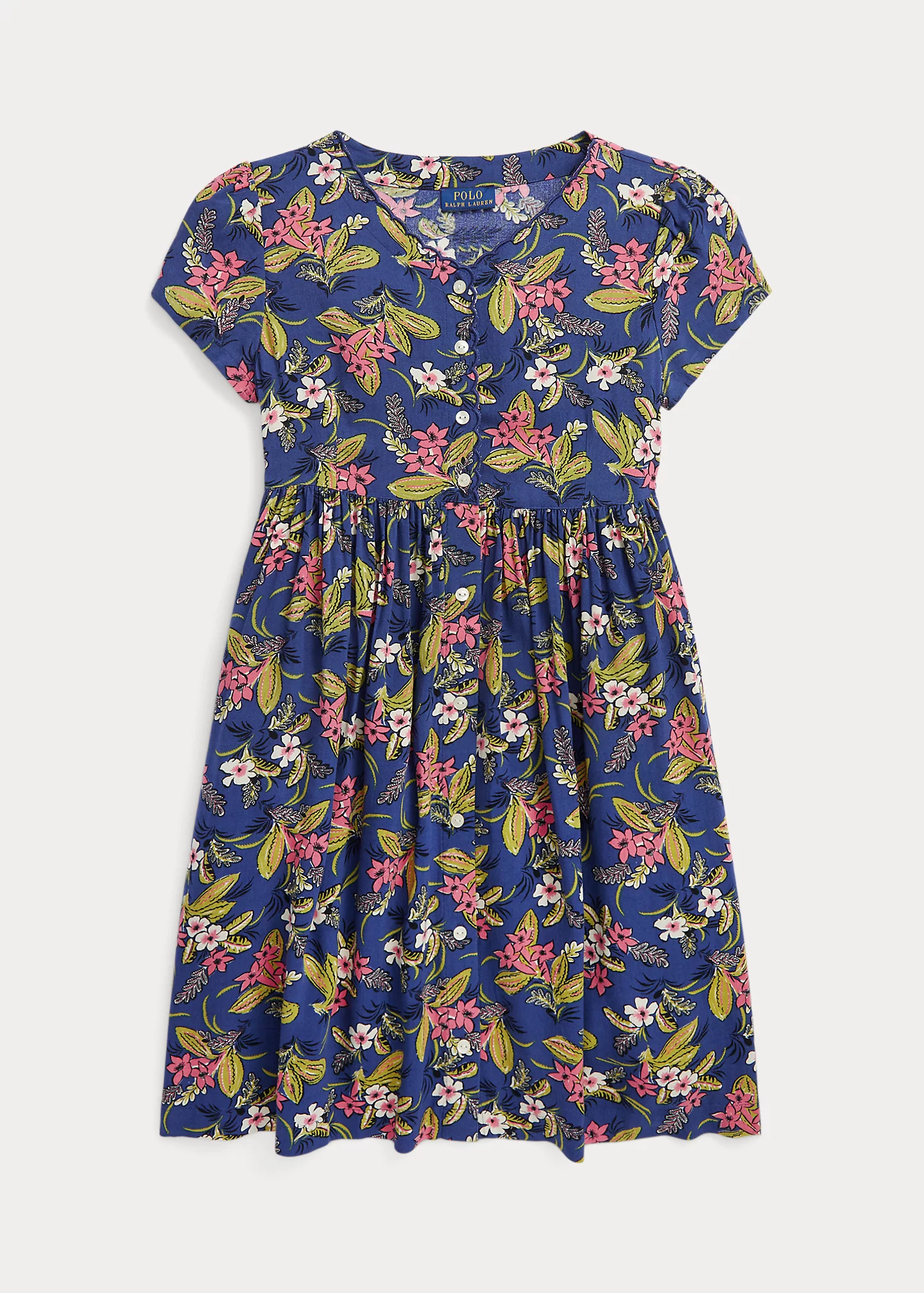 Floral Button-Front Dress