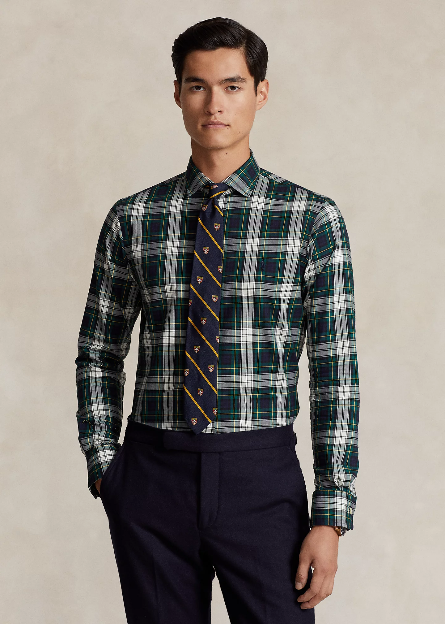 Classic Fit Plaid Twill Shirt