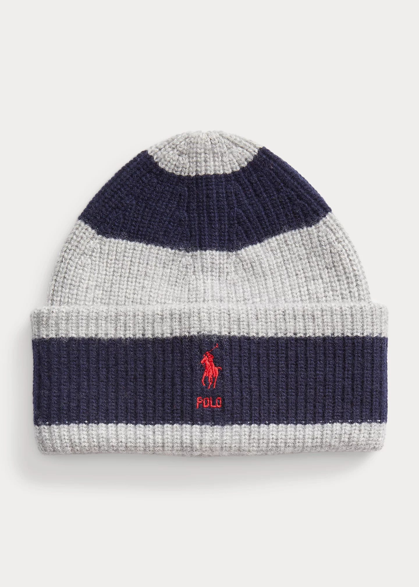 Rugby-Stripe Wool-Blend Beanie