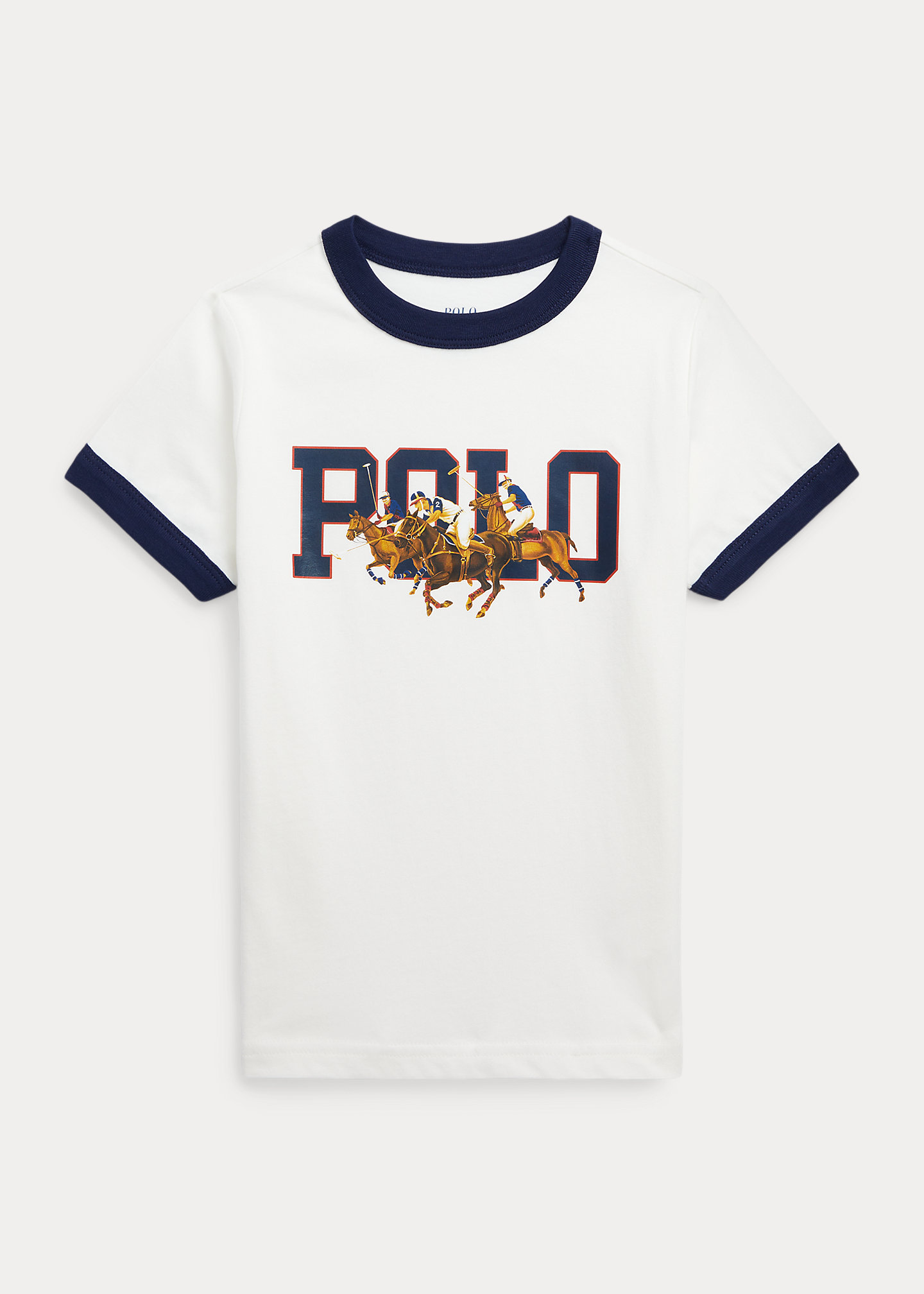 Triple-Pony Logo Cotton Tee