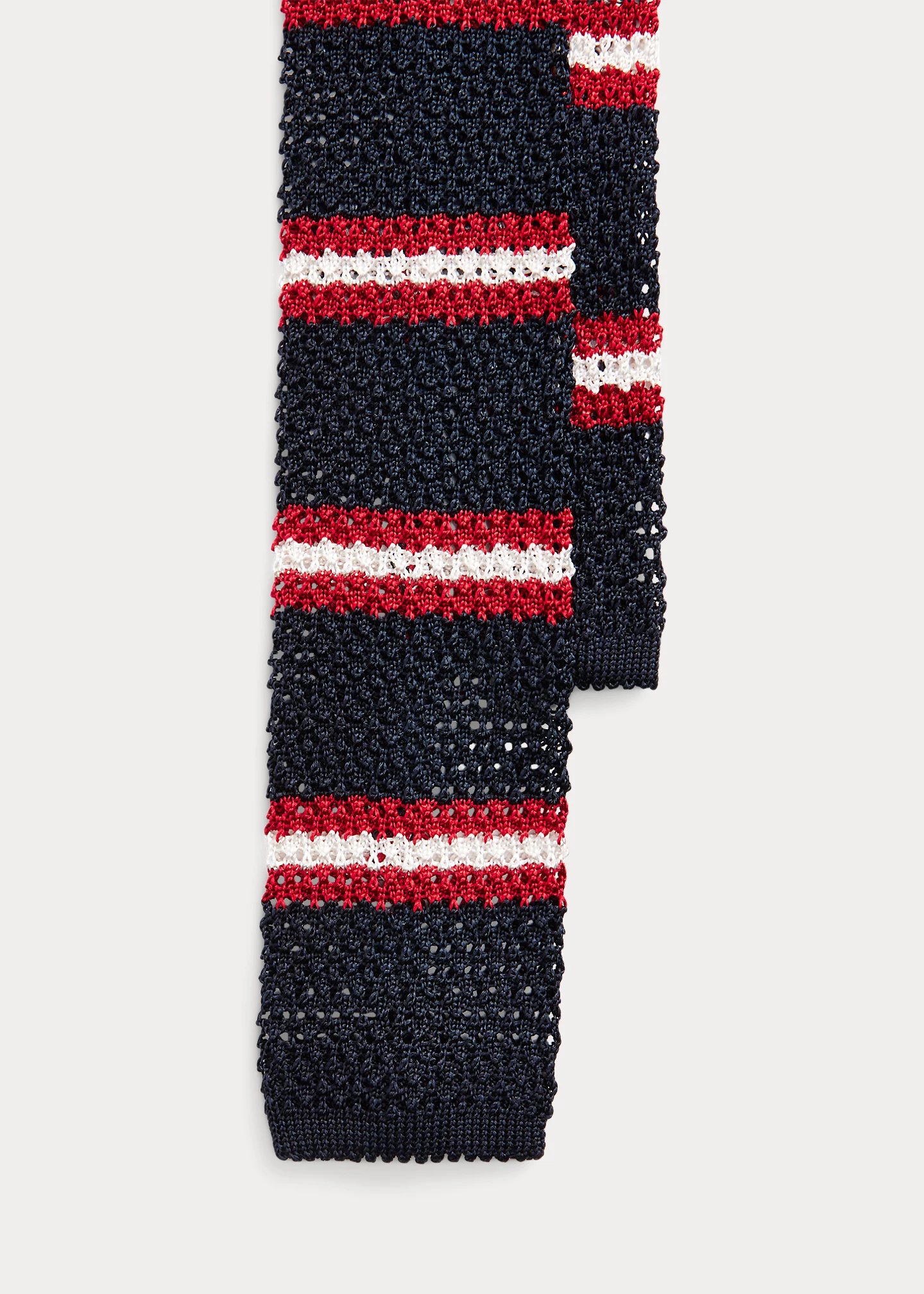 Striped Knit Silk Tie
