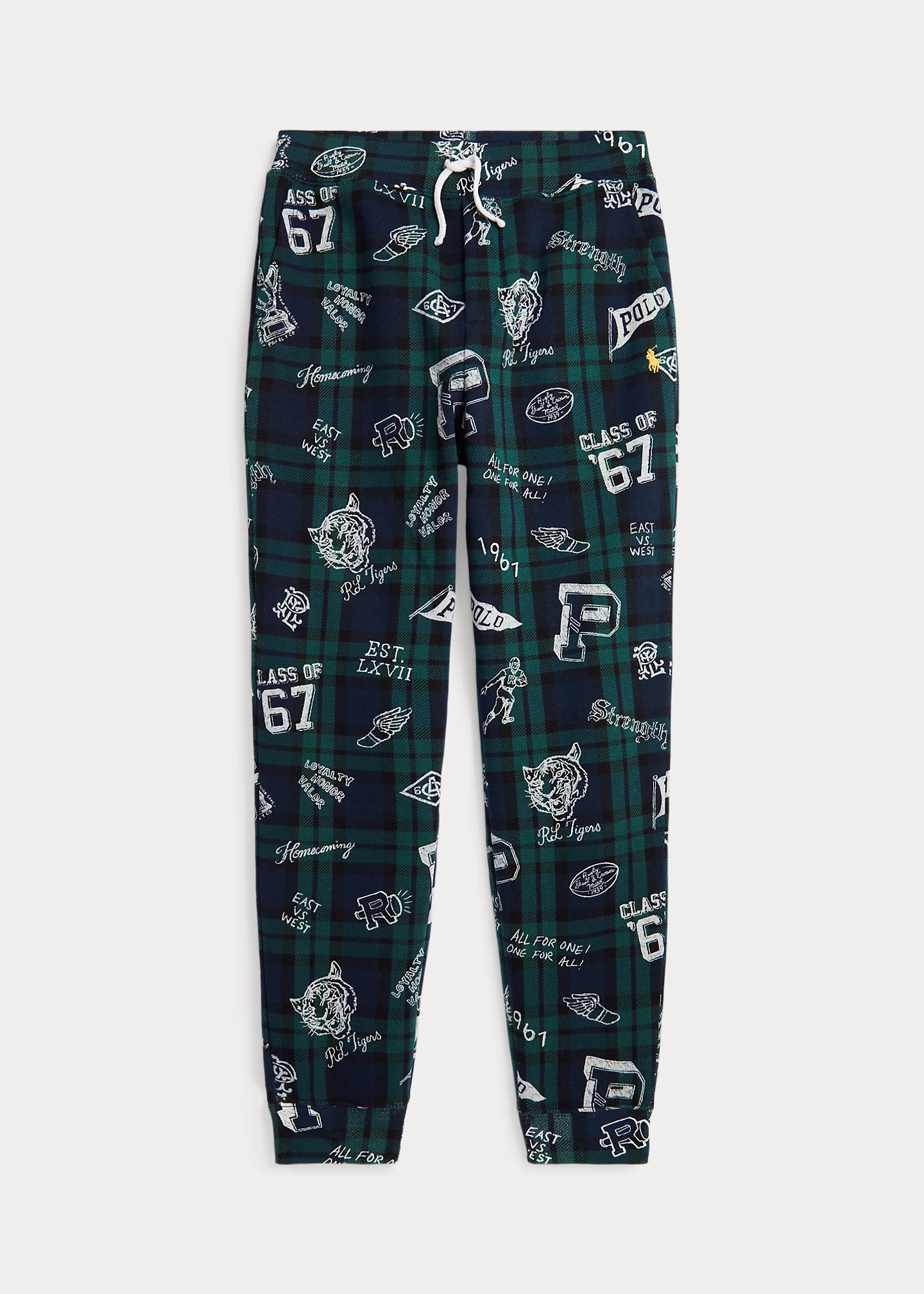 Plaid Fleece Graphic Jogger Pant