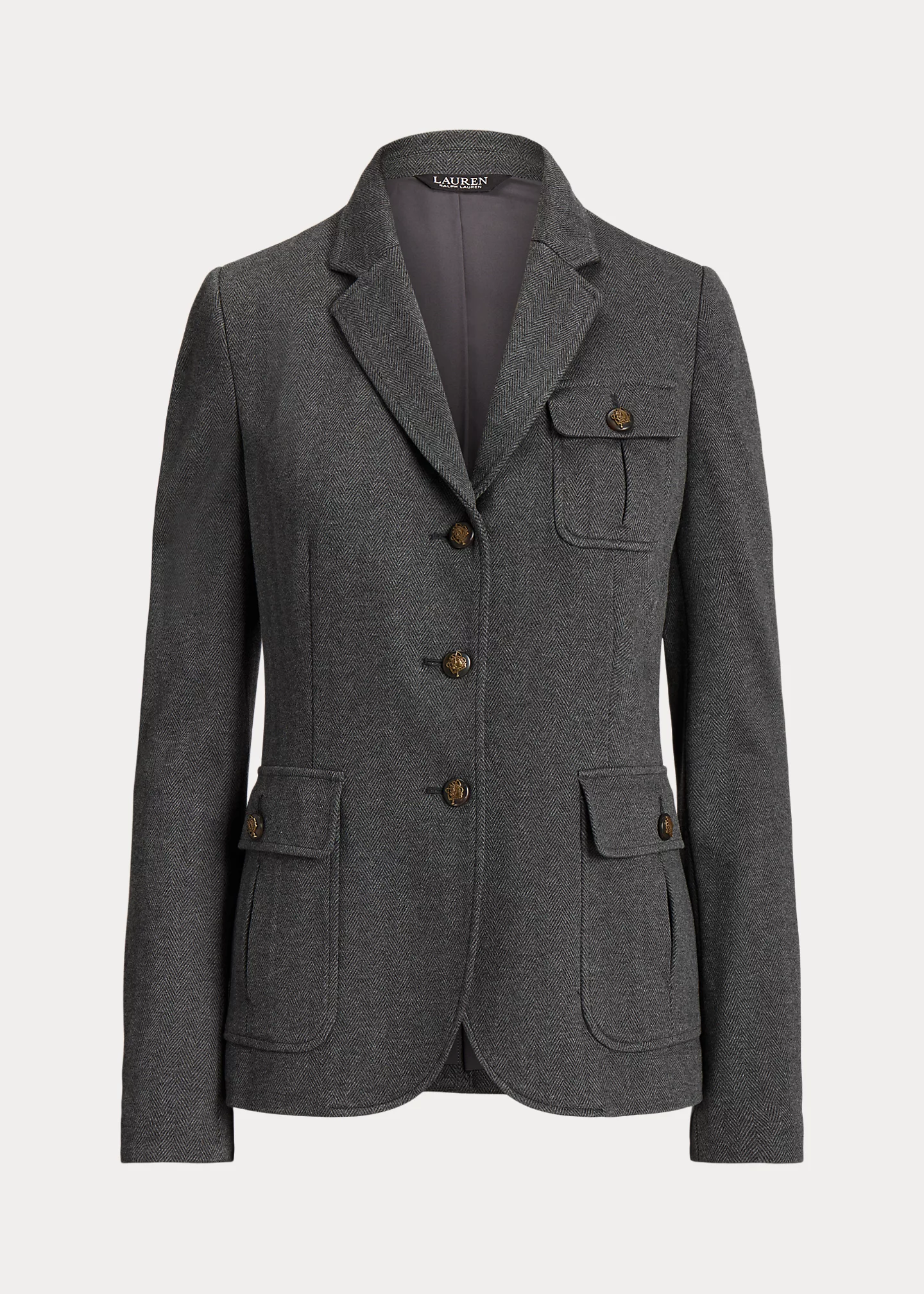 Herringbone Jacquard-Knit Blazer